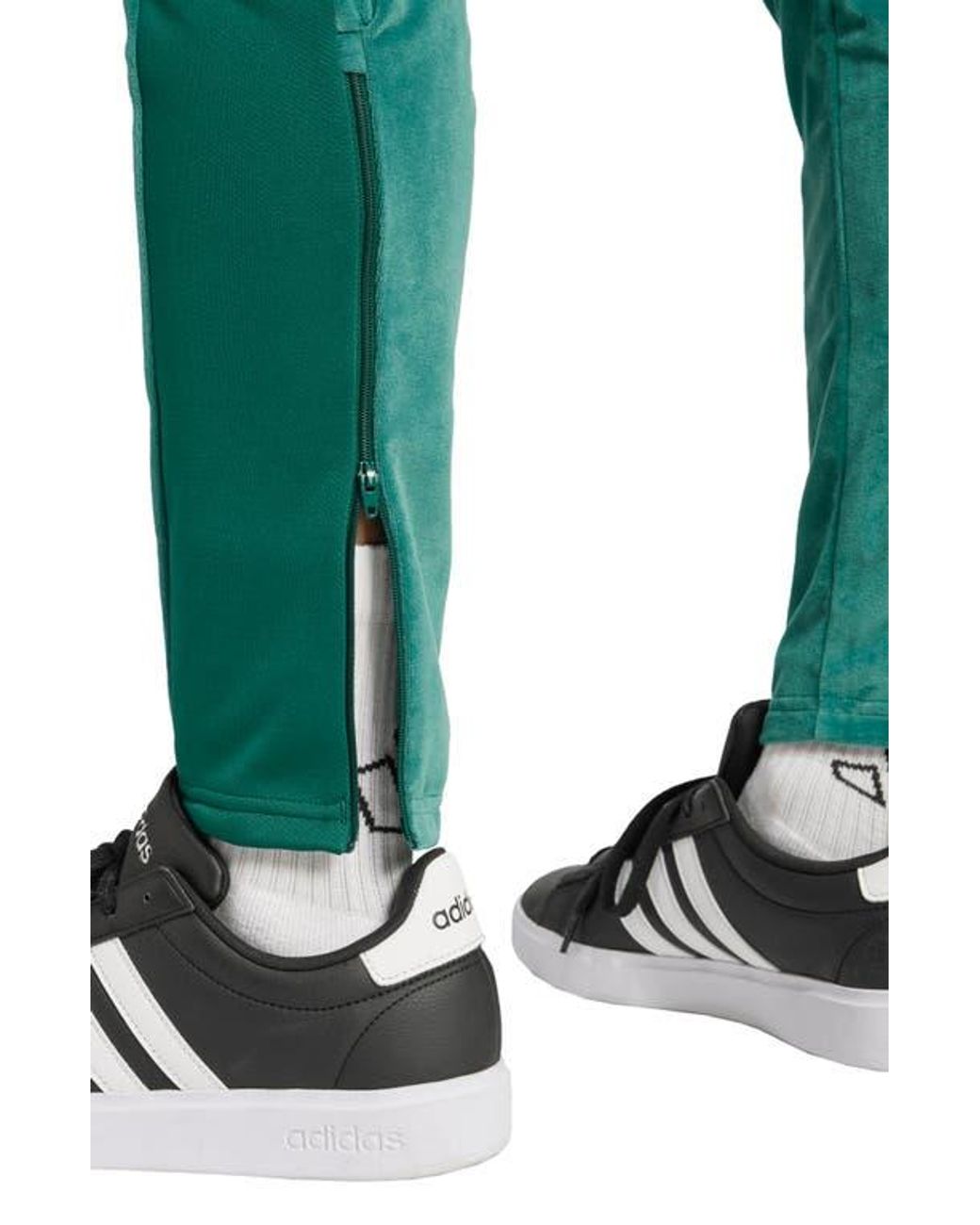 adidas velour cuffed track pant