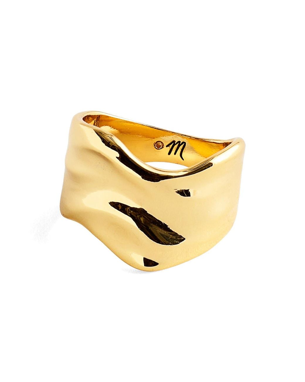 Madewell Metallic Chunky Wavy Ring