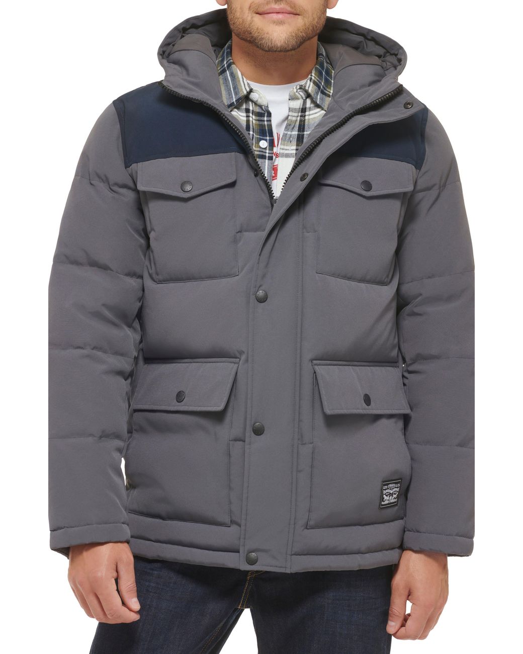 Levi's Arctic Cloth Heavyweight Parka Jacket in Gray for Men | Lyst
