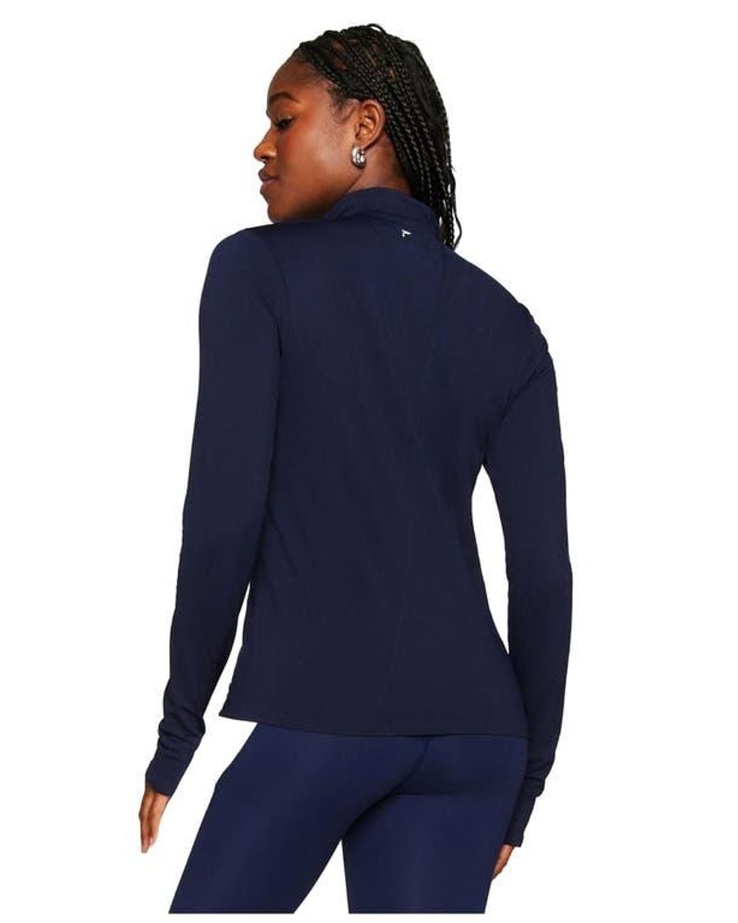 Fabletics Blue Feather Tech+ Half-Zip Top