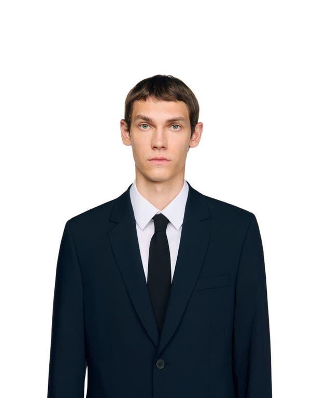 Sandro Blue Wool Suit Jacket for men