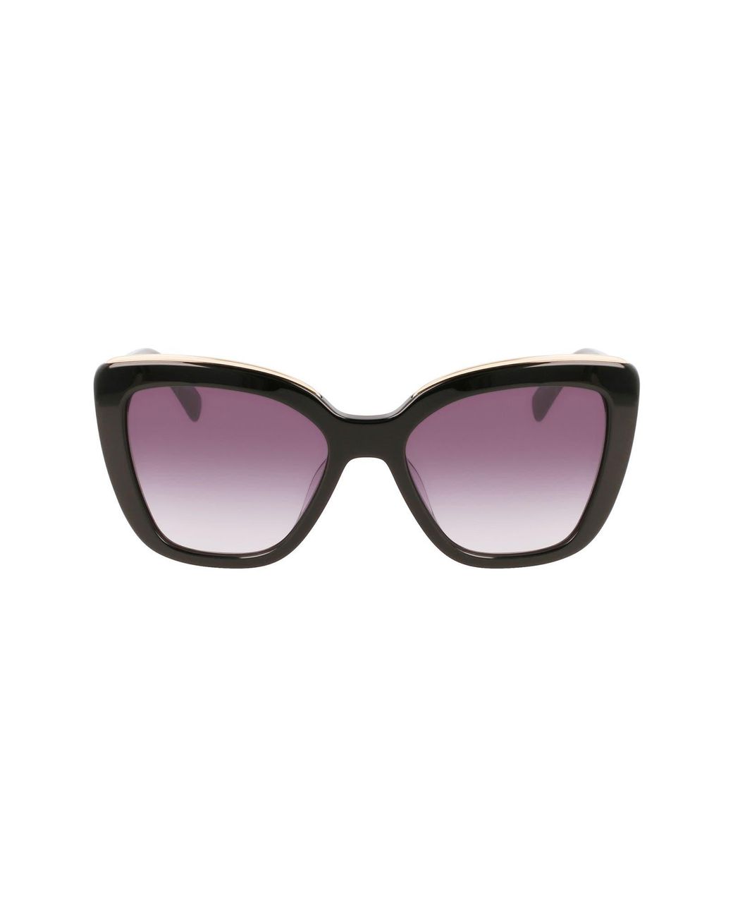 Longchamp Black Roseau 53Mm Gradient Rectangle Sunglasses