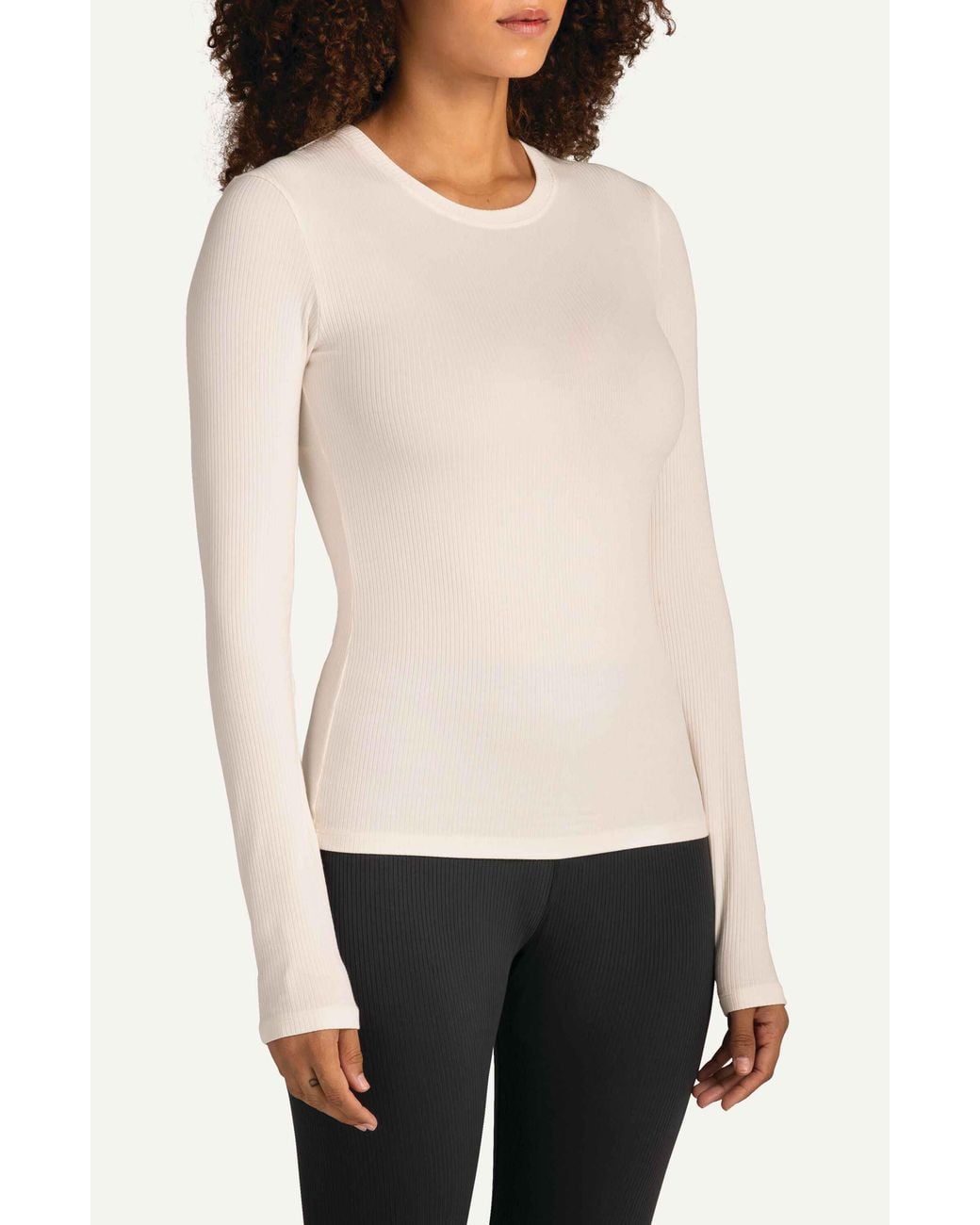 Ugg White Aidelene Long Sleeved Ribbed Tee