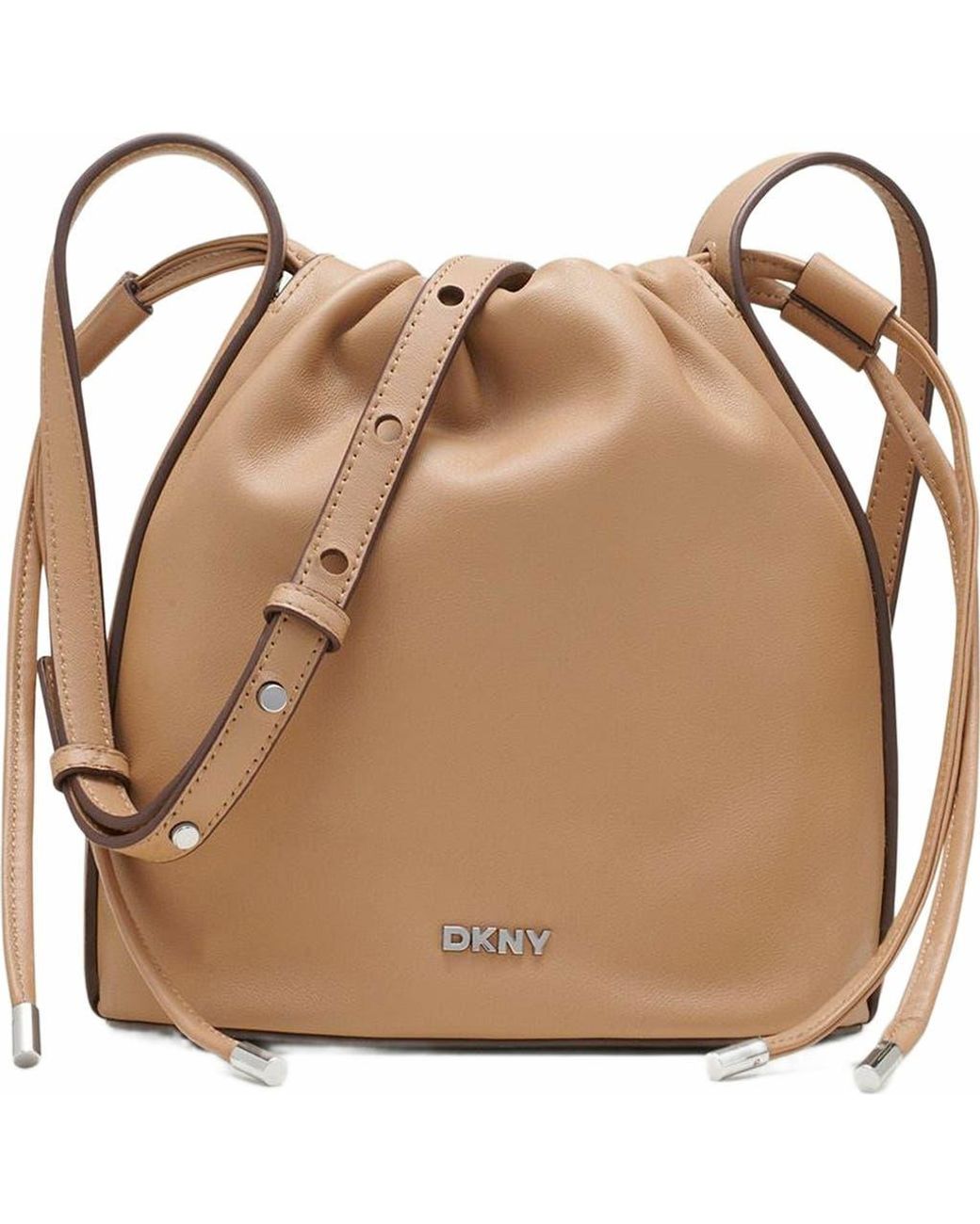 DKNY Natural Channing Small Drawstring Bag