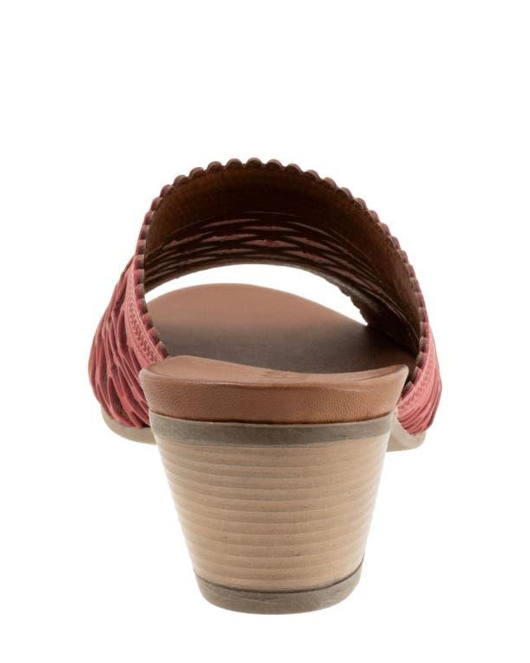 BUENO Red Lillian Block Heel Sandal