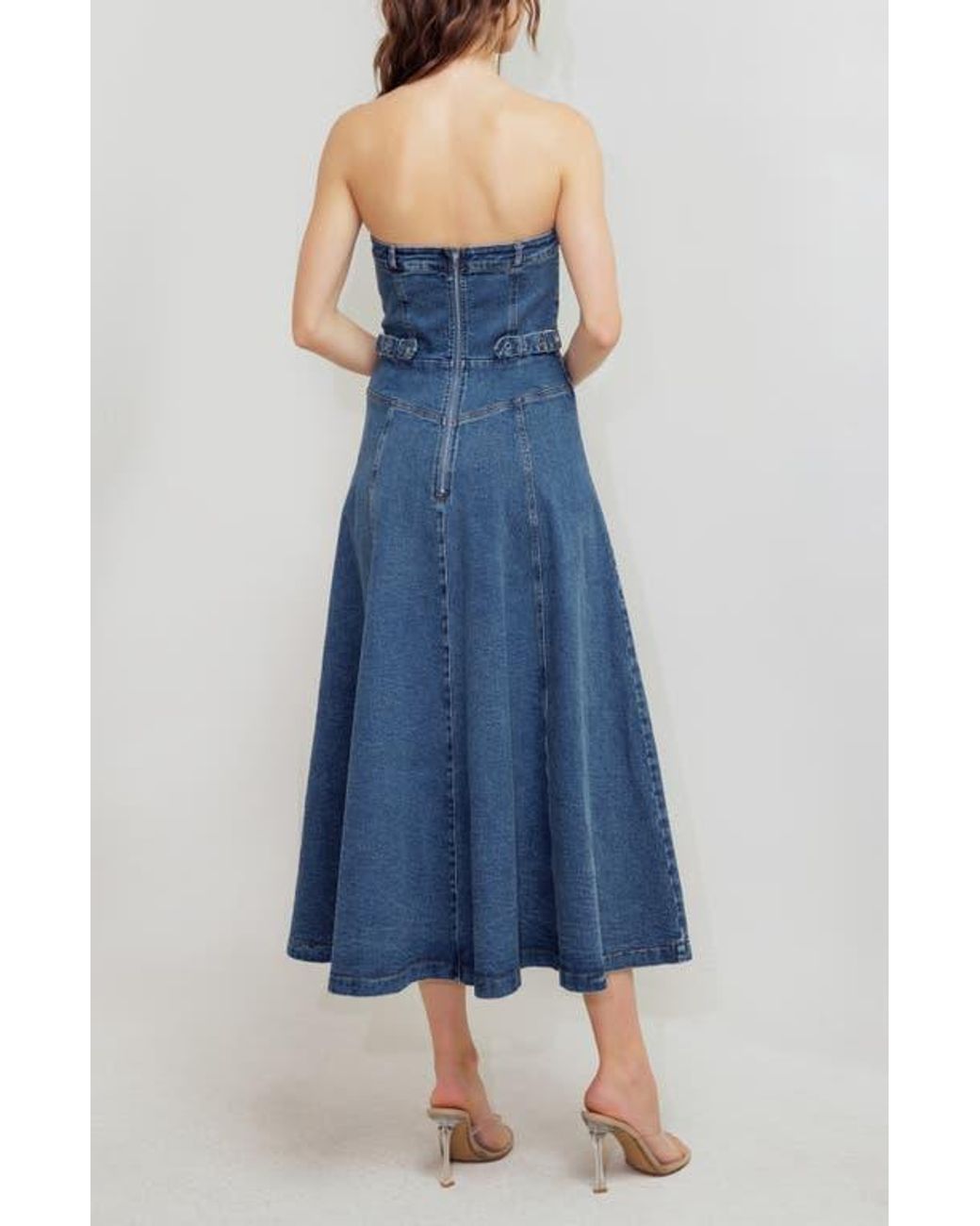 chinese dress ladies Denim Belt Maxi Dress – Jade Cropper main image 0