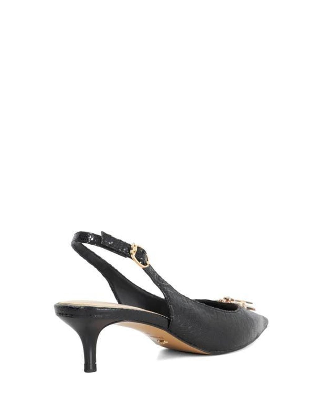 Dune Black Context Pointed Toe Slingback Pump