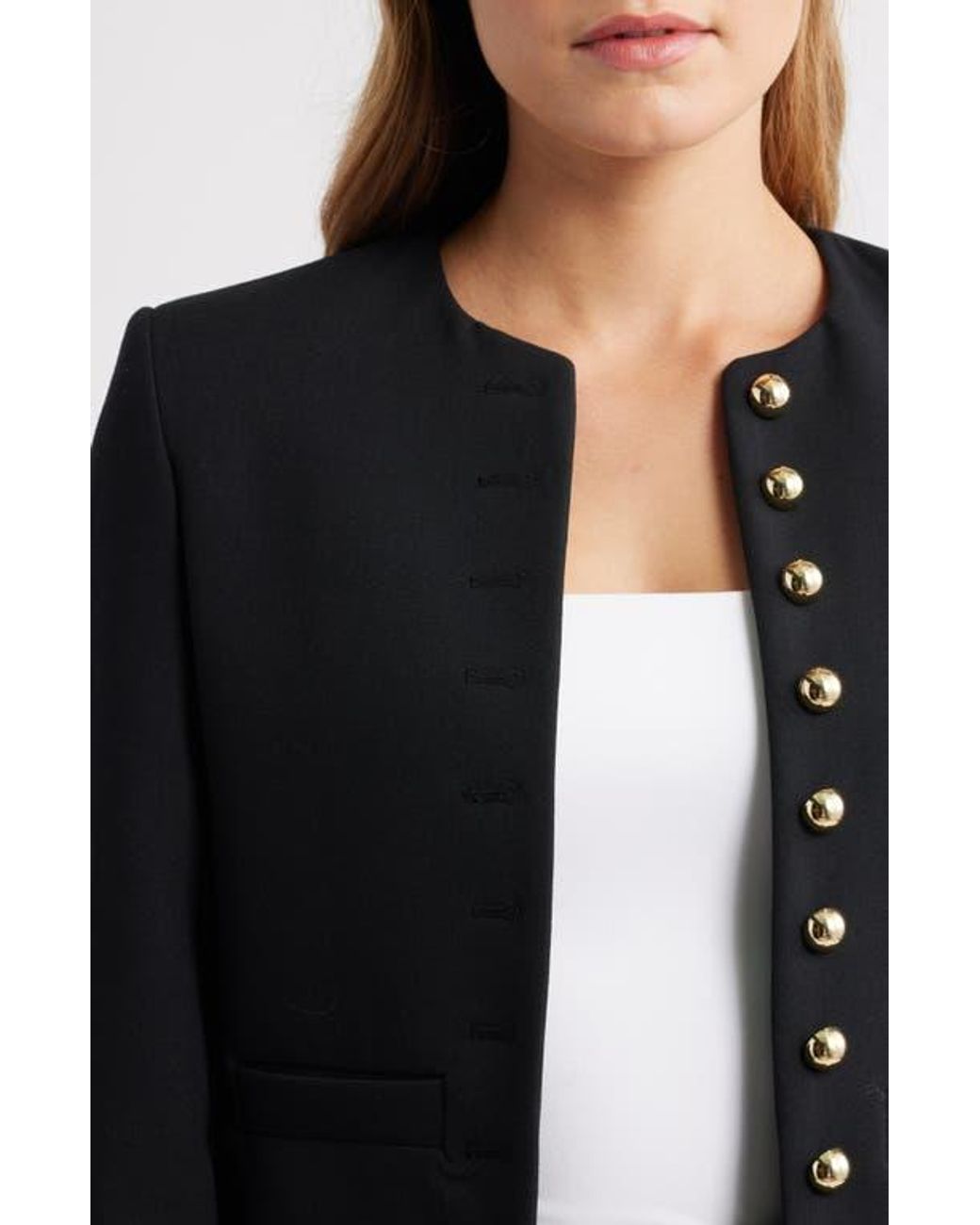 Mango Black Grace Crop Jacket