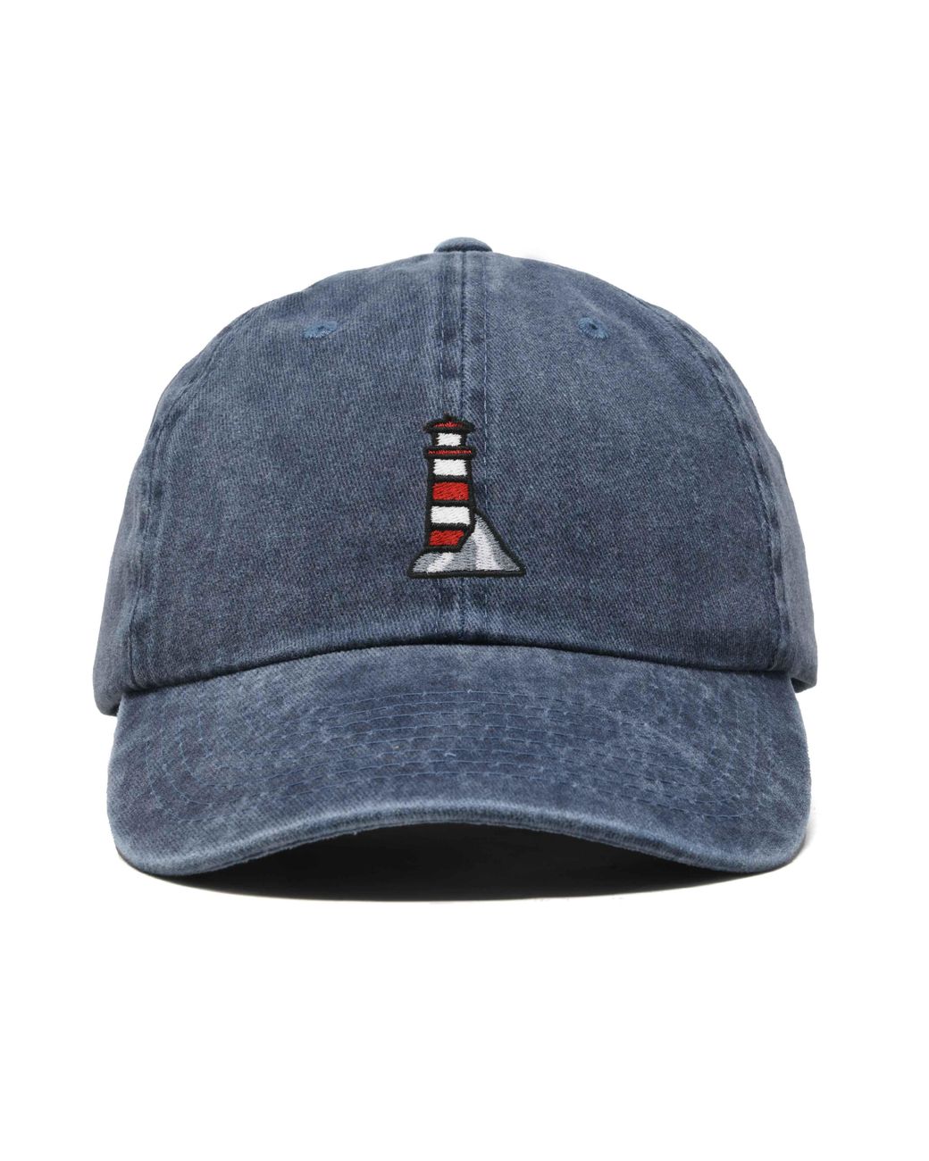 Alix Blue Lighthouse Embroidered Dad Hat