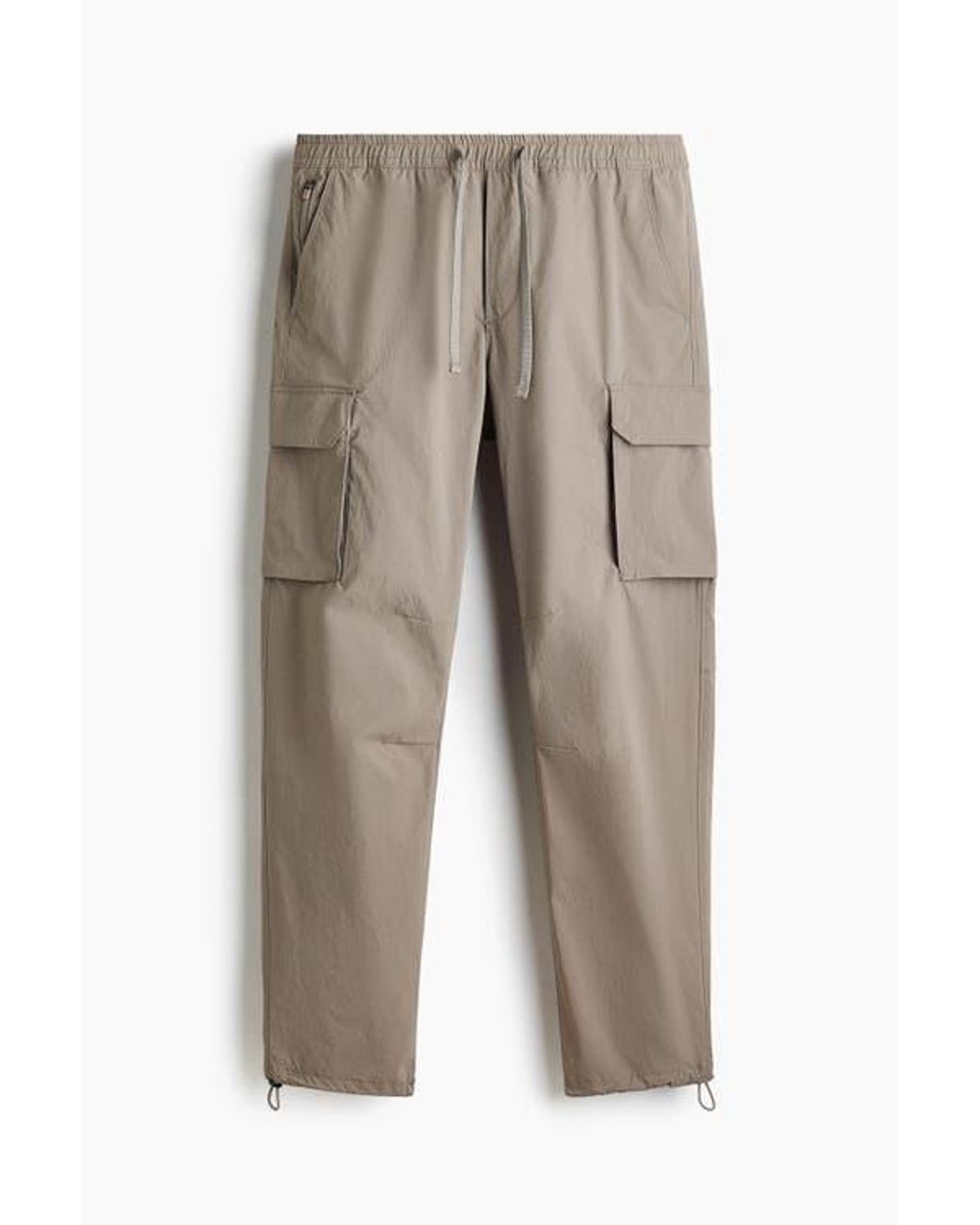 H&M Gray Regular Fit Cargo Trousers for men