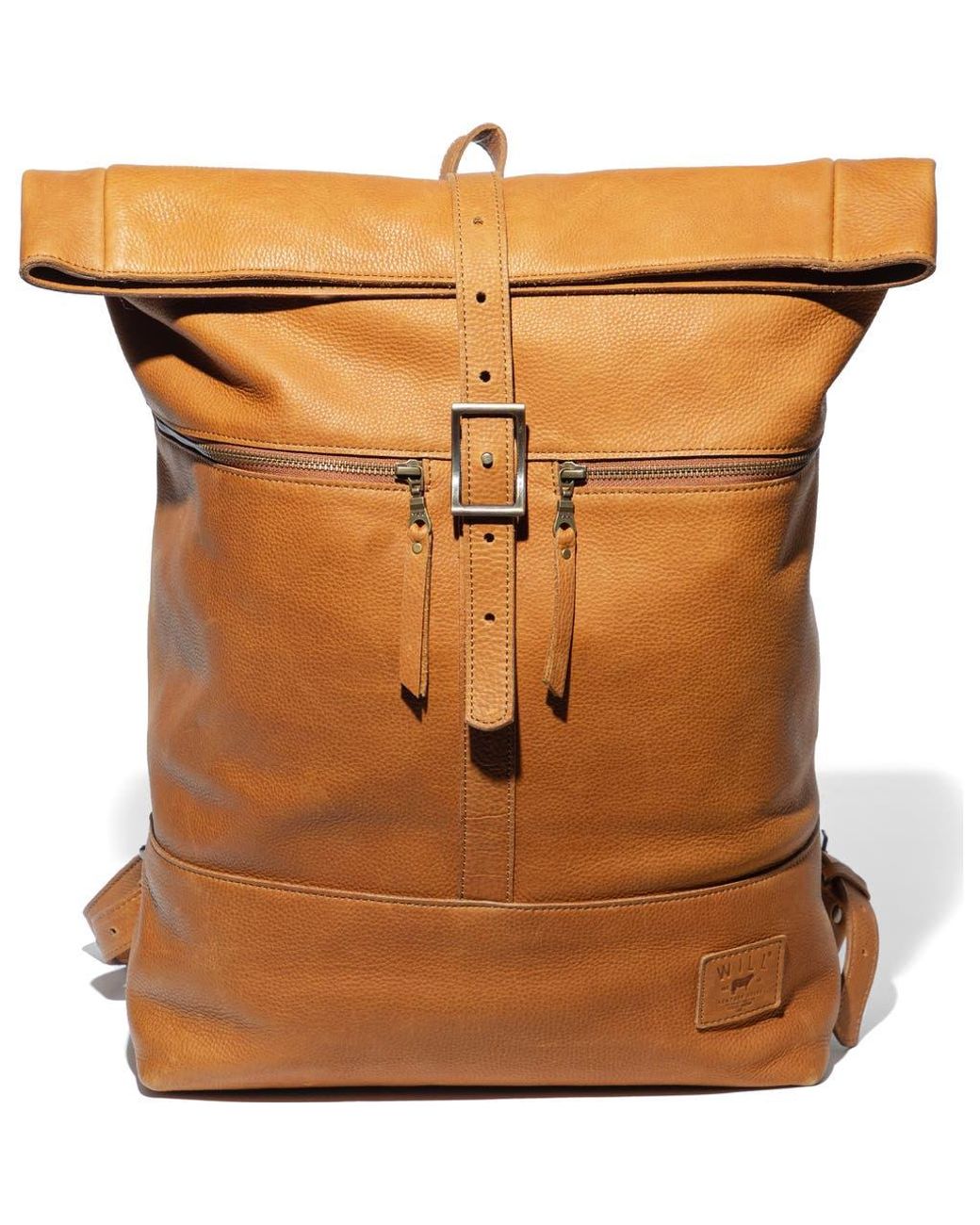 Will Leather Goods Brown Roll Top Backpack