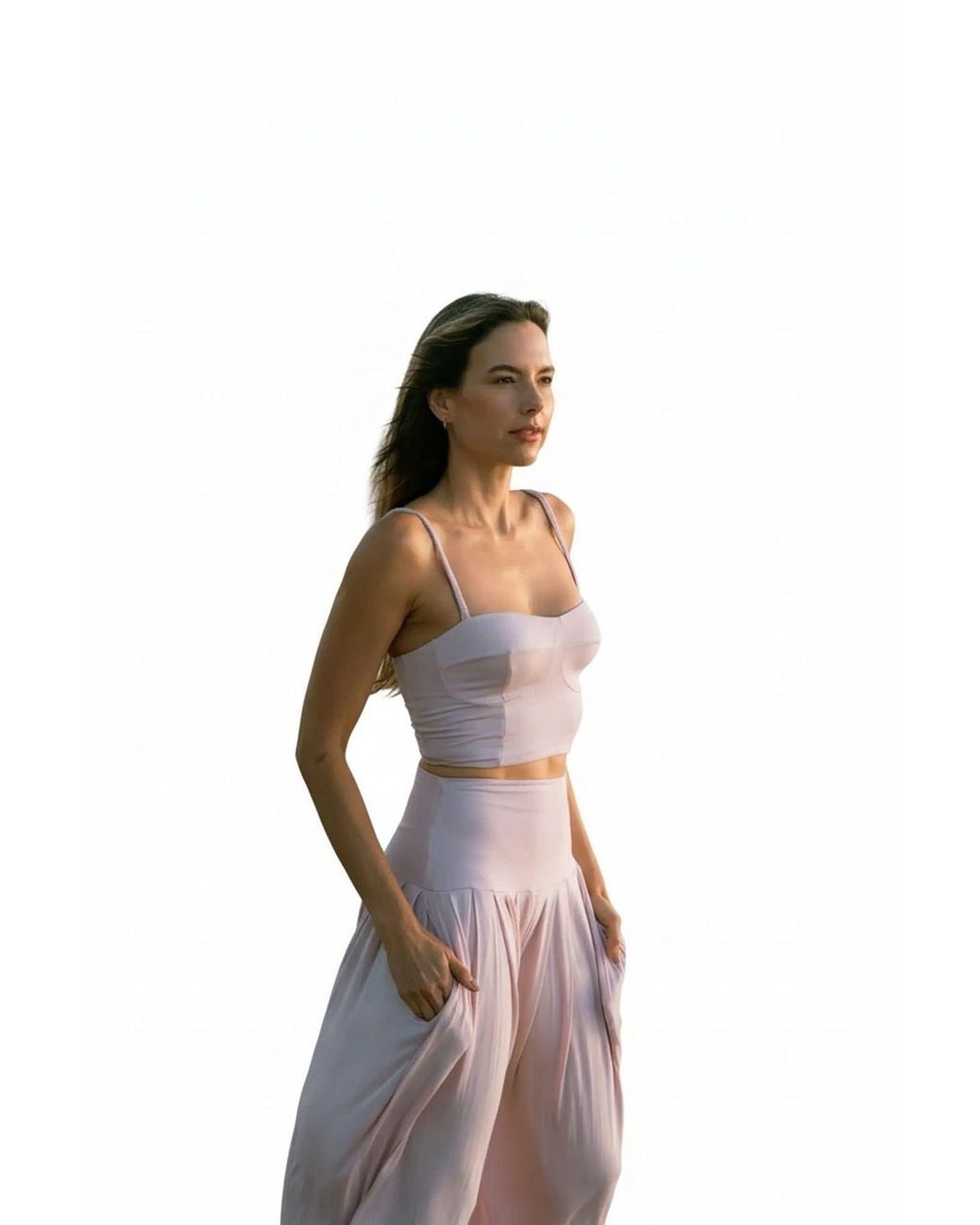 TRISKEL Pink Pause Bustier Top