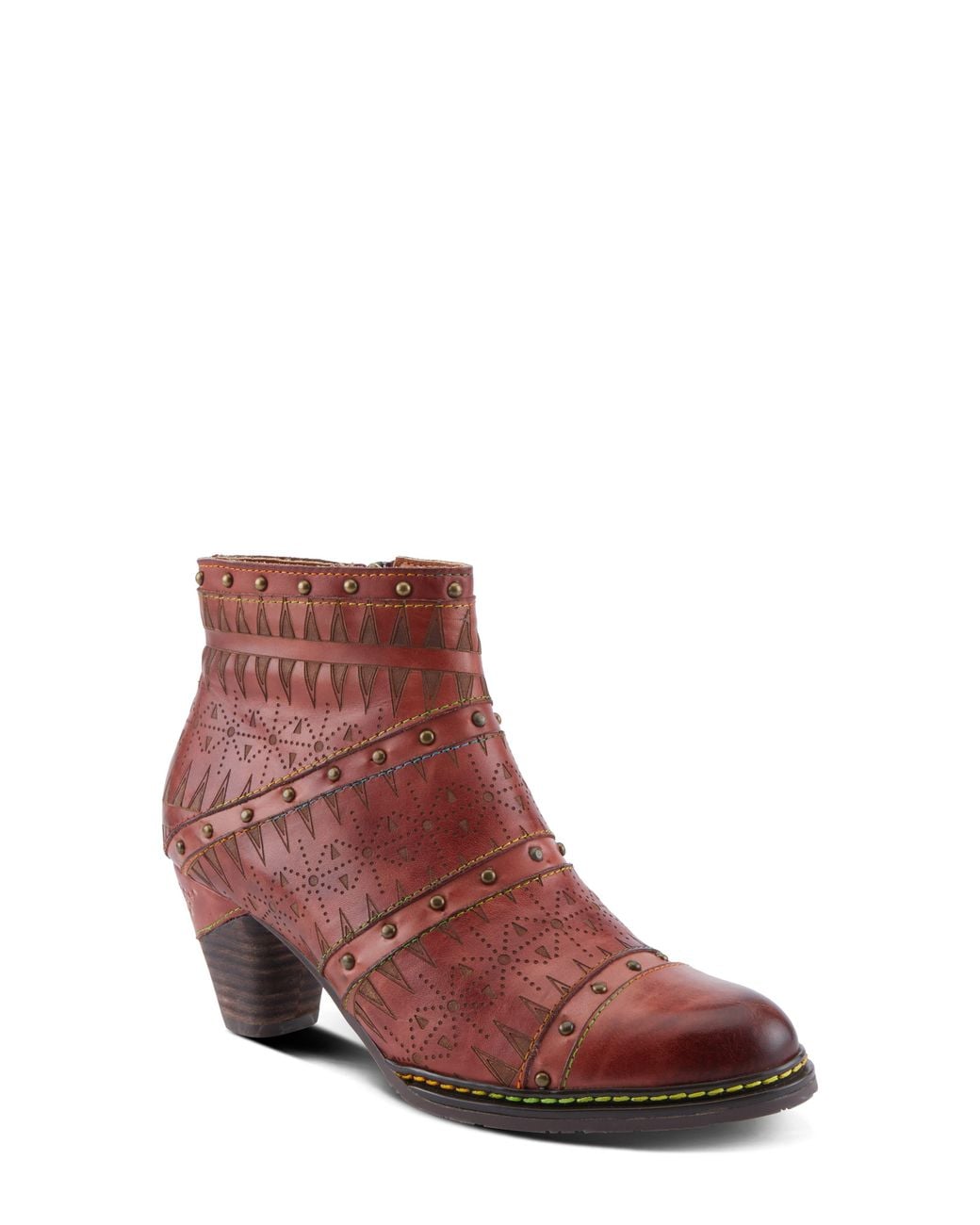 Spring Step Brown Niobe Cap Toe Bootie