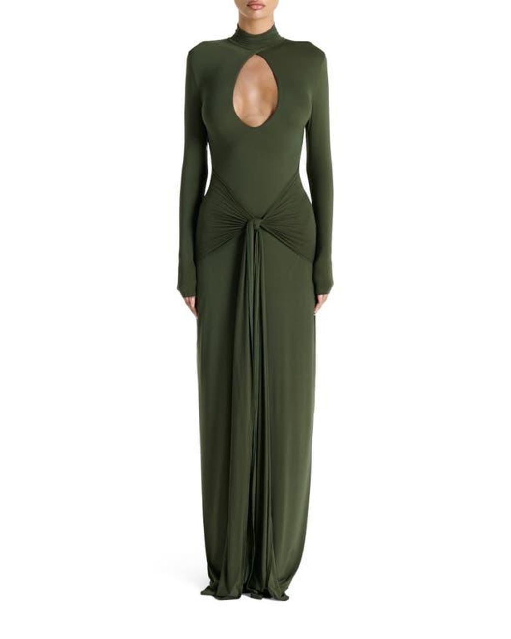 slim fit dress slacks Dark Green Linen Cotton Maxi Dress  Vintage Long Sleeve Boat Neck 1454 Emerald Green / Xs