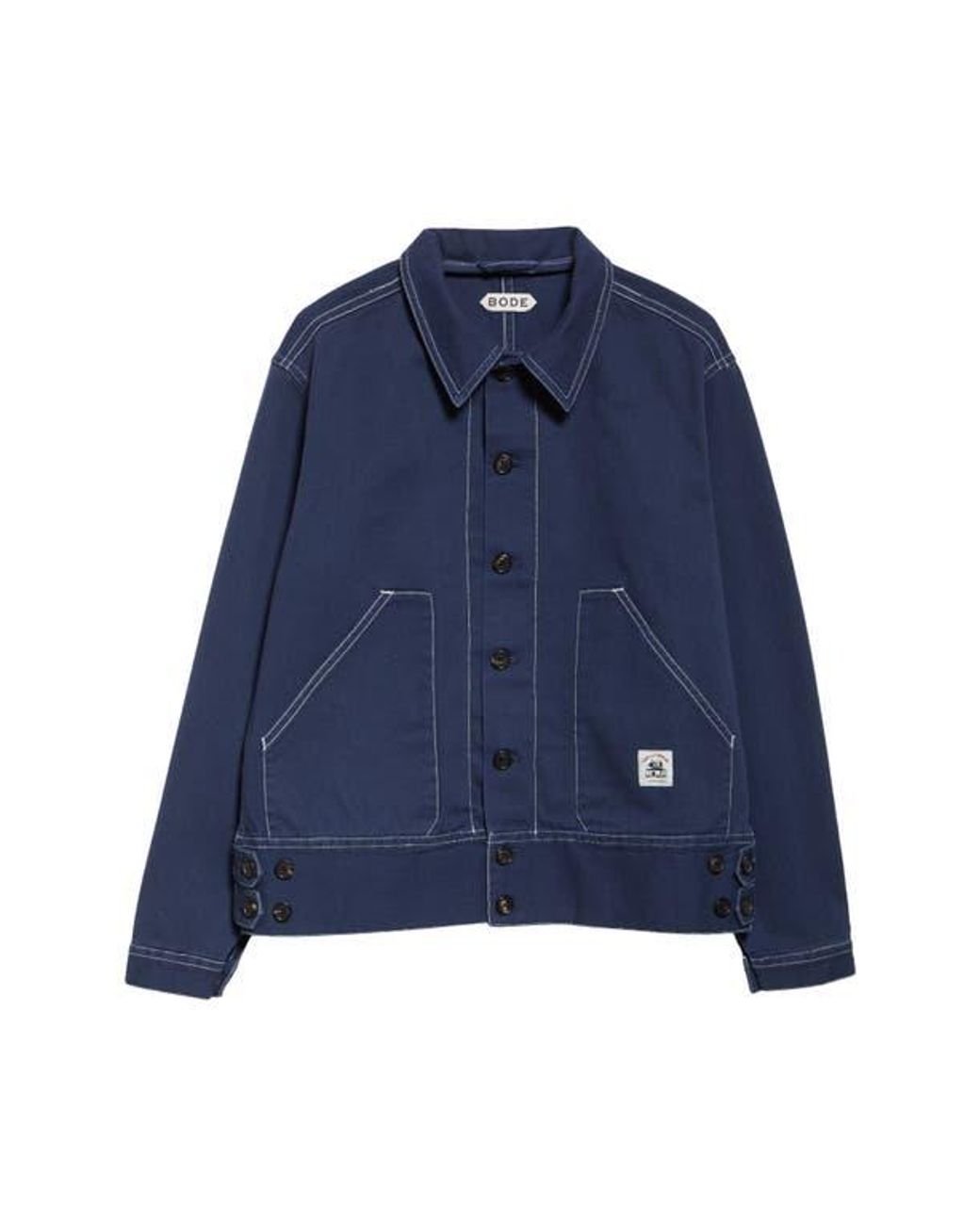 Bode Blue Knolly Brook Side Tab Jacket for men