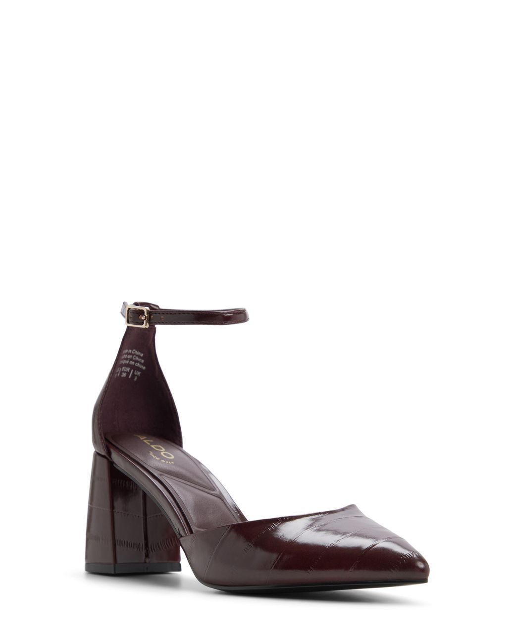 ALDO White Jan Ankle Strap Pointed Toe Pump