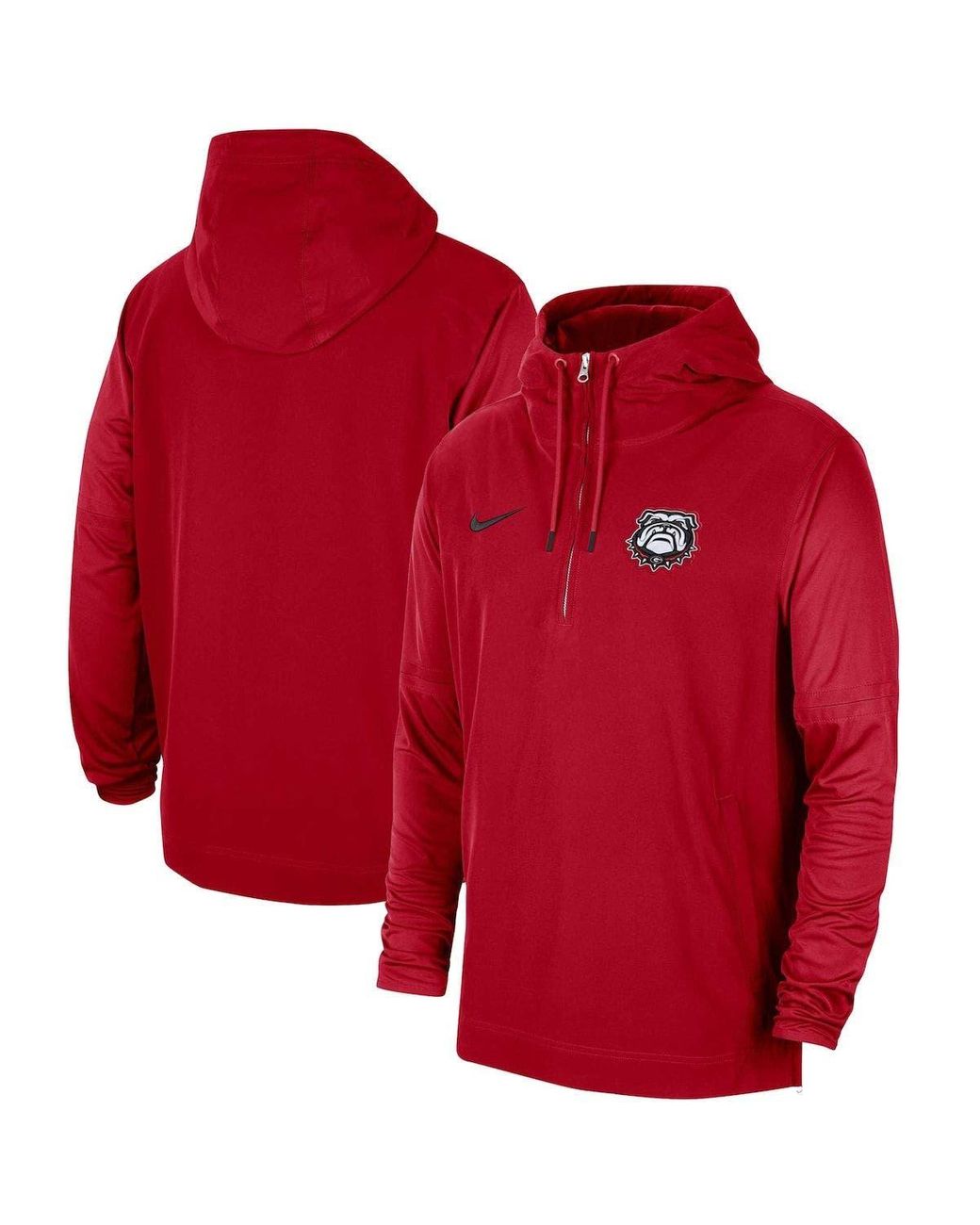 Nike Bulldogs 2023 Sideline Player Quarterzip Hoodie Jacket At