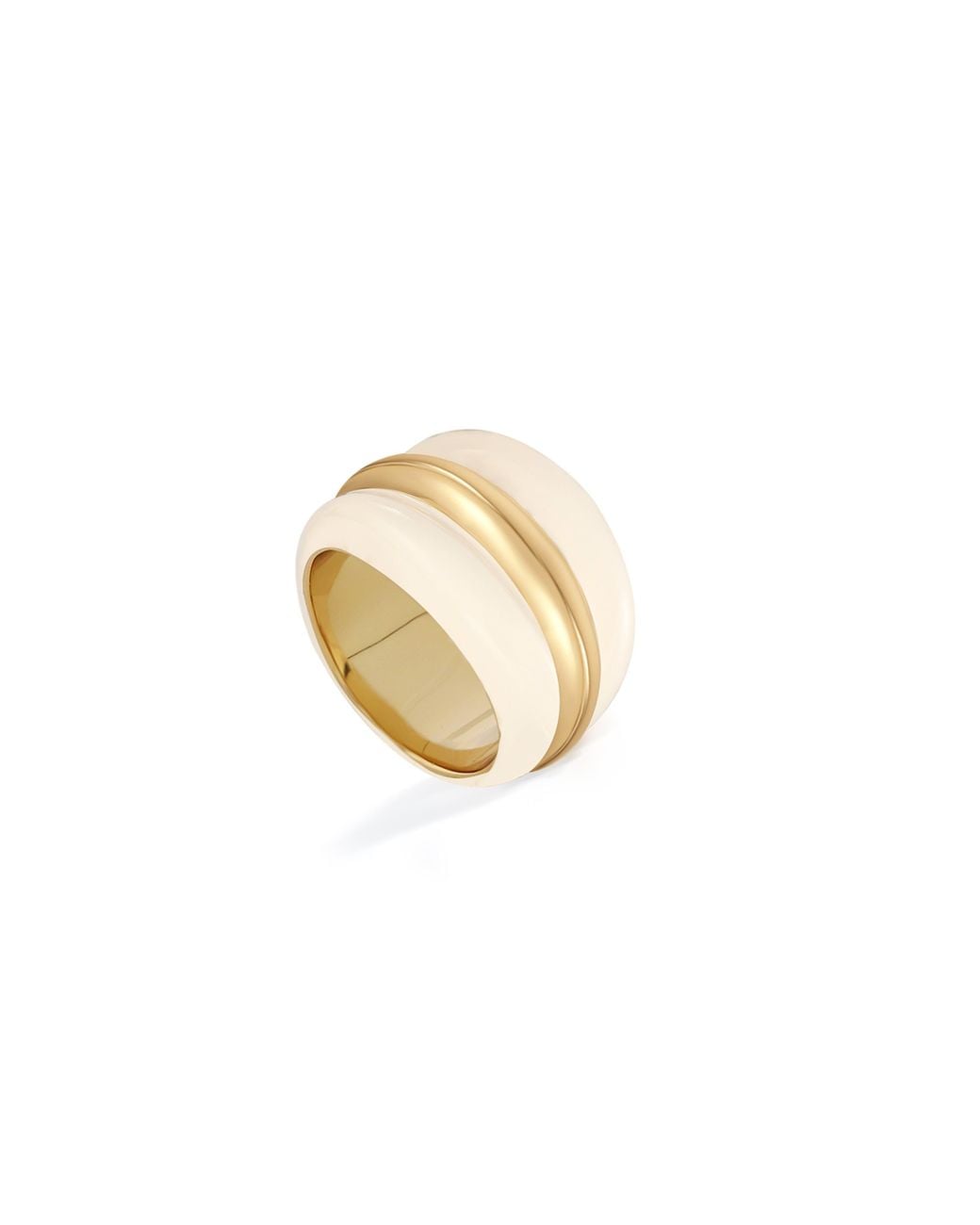Retro Chic White Ostuni Ring