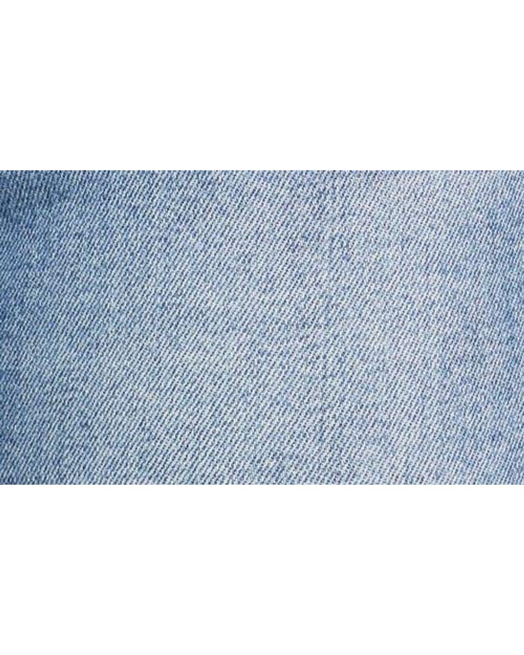 Pistola Blue Distressed High Waist Chew Hem Crop Bootcut Jeans