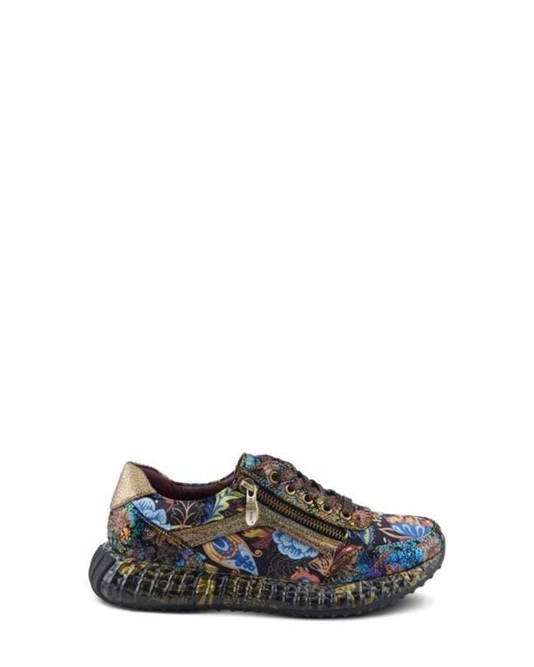 Spring Step Blue Javana Platform Sneaker