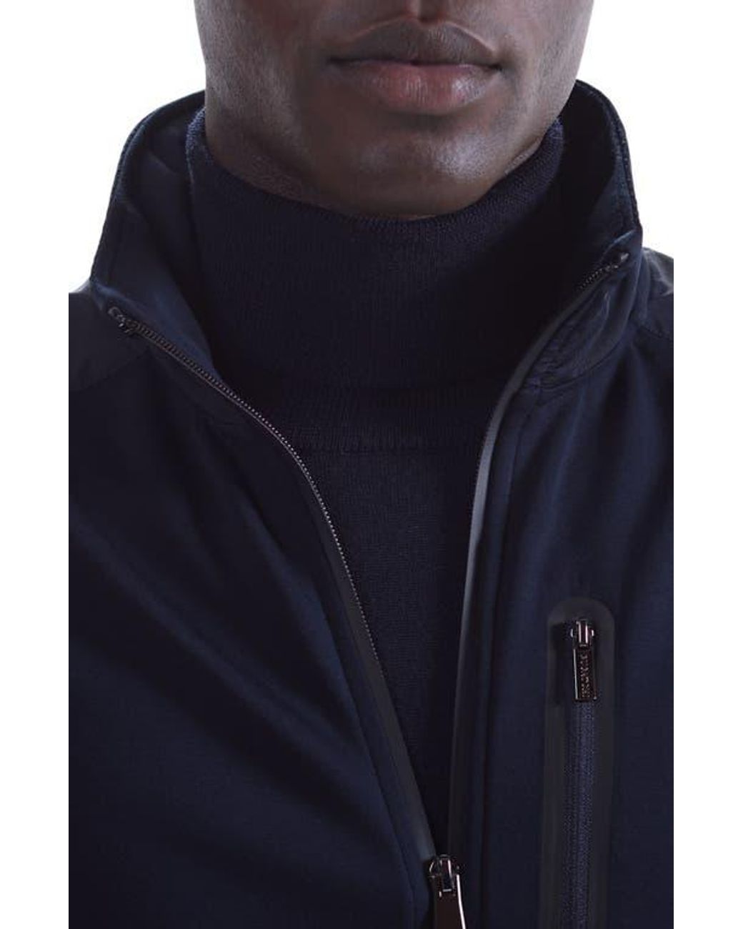 Bugatchi Blue Soft Touch Performance Knit Vest for men