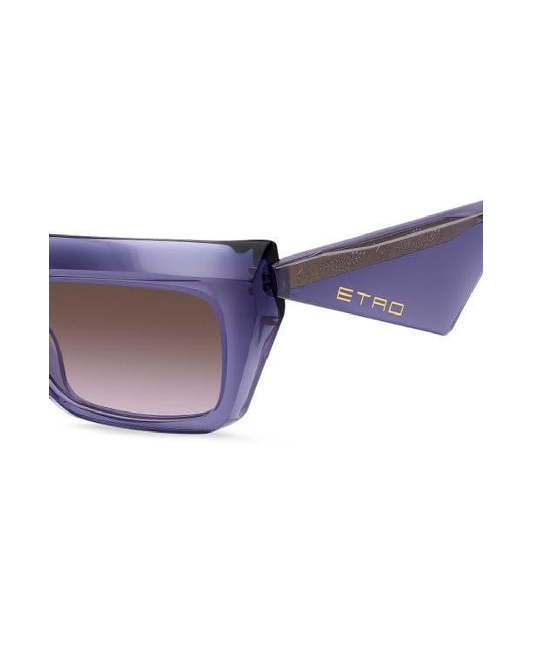 Etro Purple 55Mm Rectangular Sunglasses