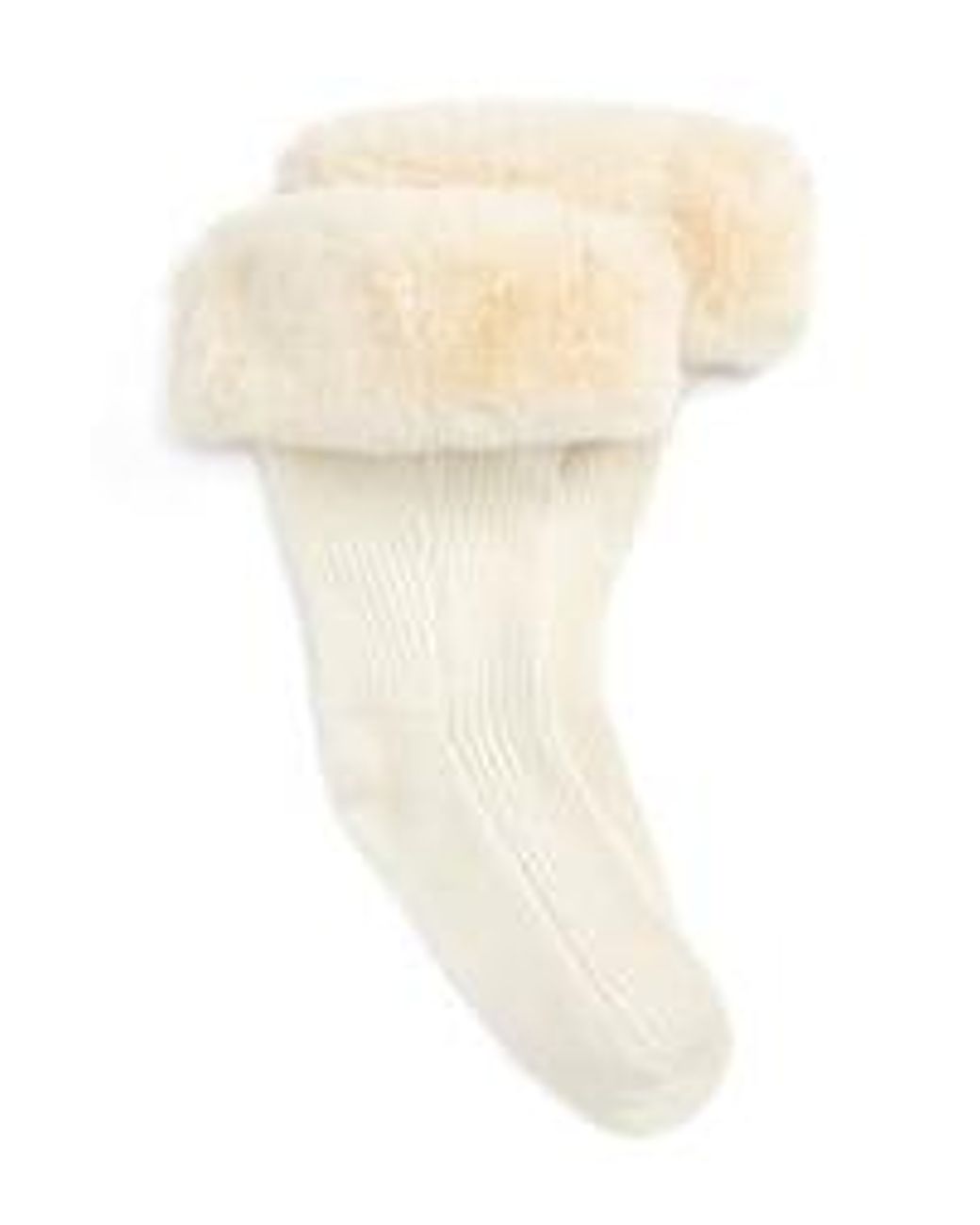 UGG UGG Rain Boot Socks With Faux Fur Cuff in Natural - Lyst