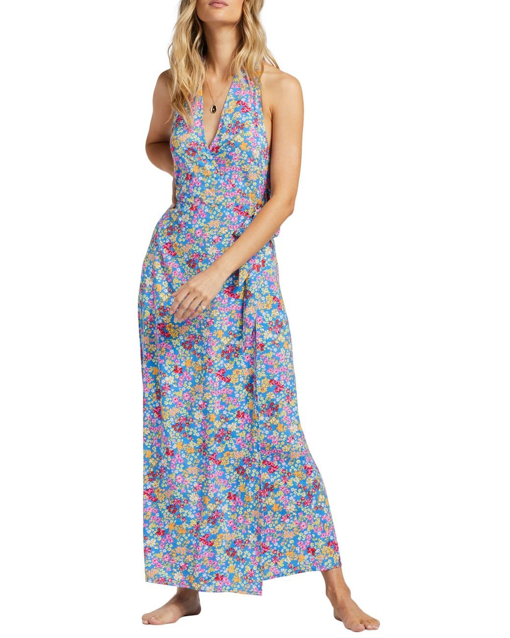 Places to be blue print maxi dress best sale billabong