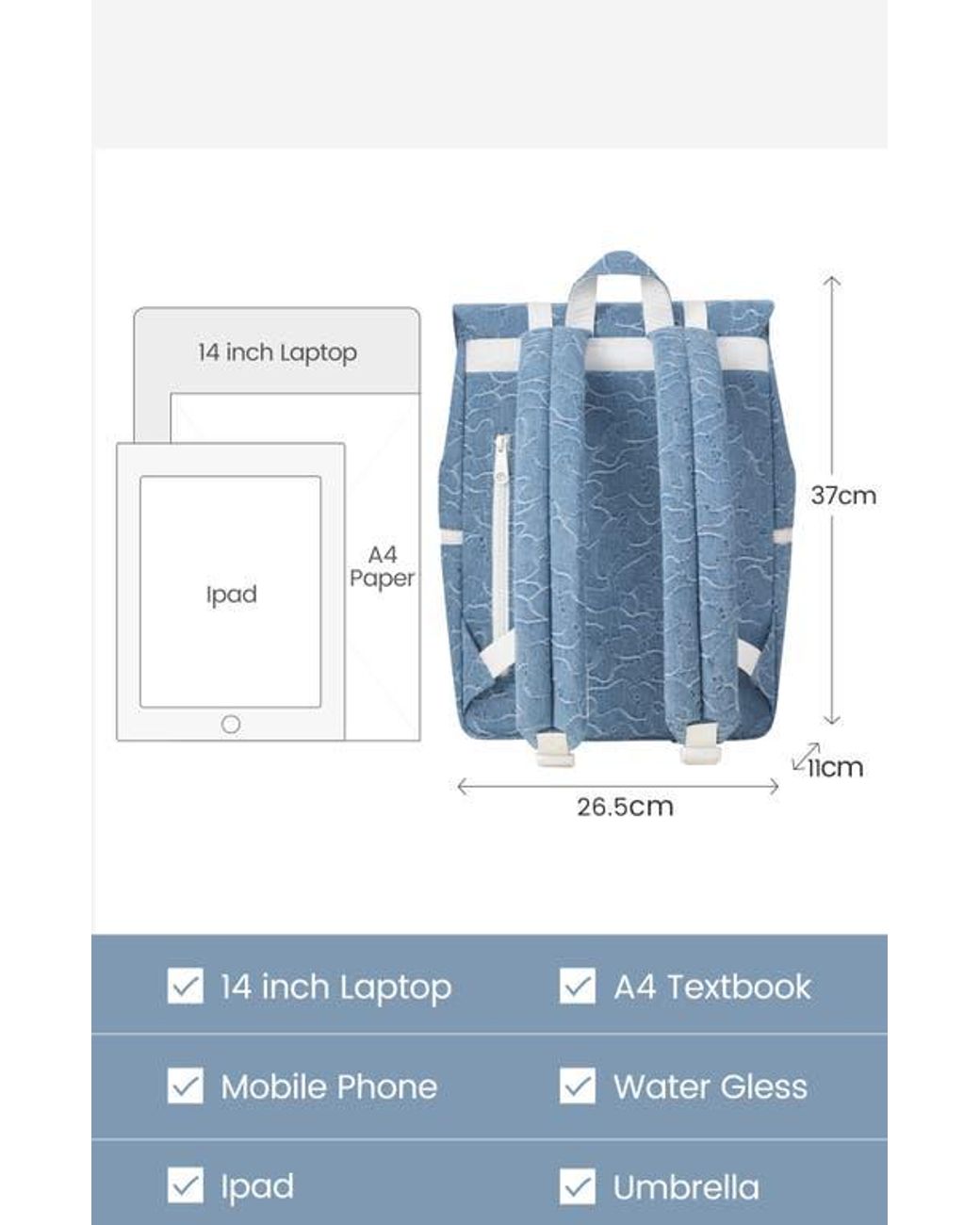 MAH Blue Siro Backpack
