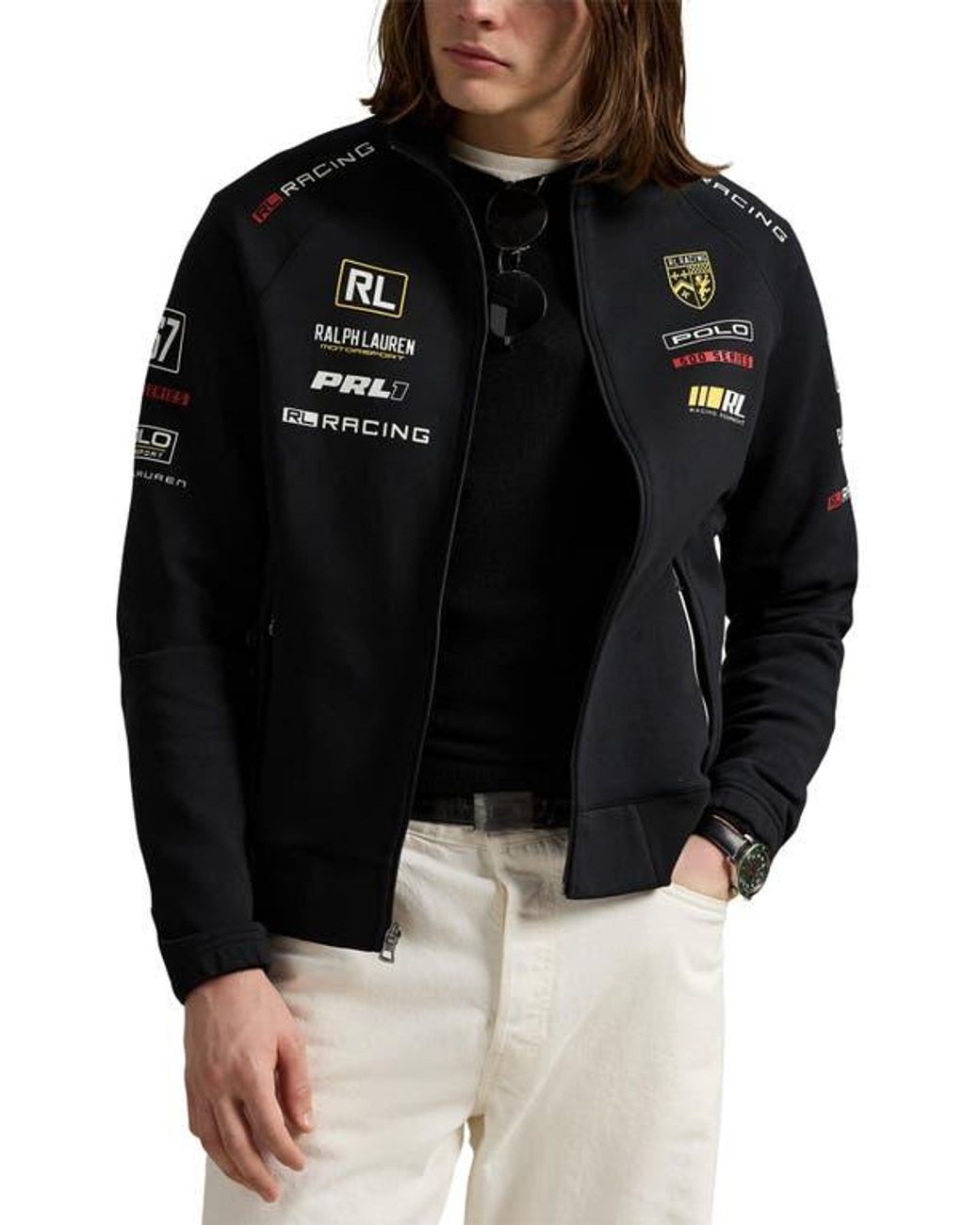 Polo Ralph Lauren Quilted Stretch Double-Knit Track Jacket in