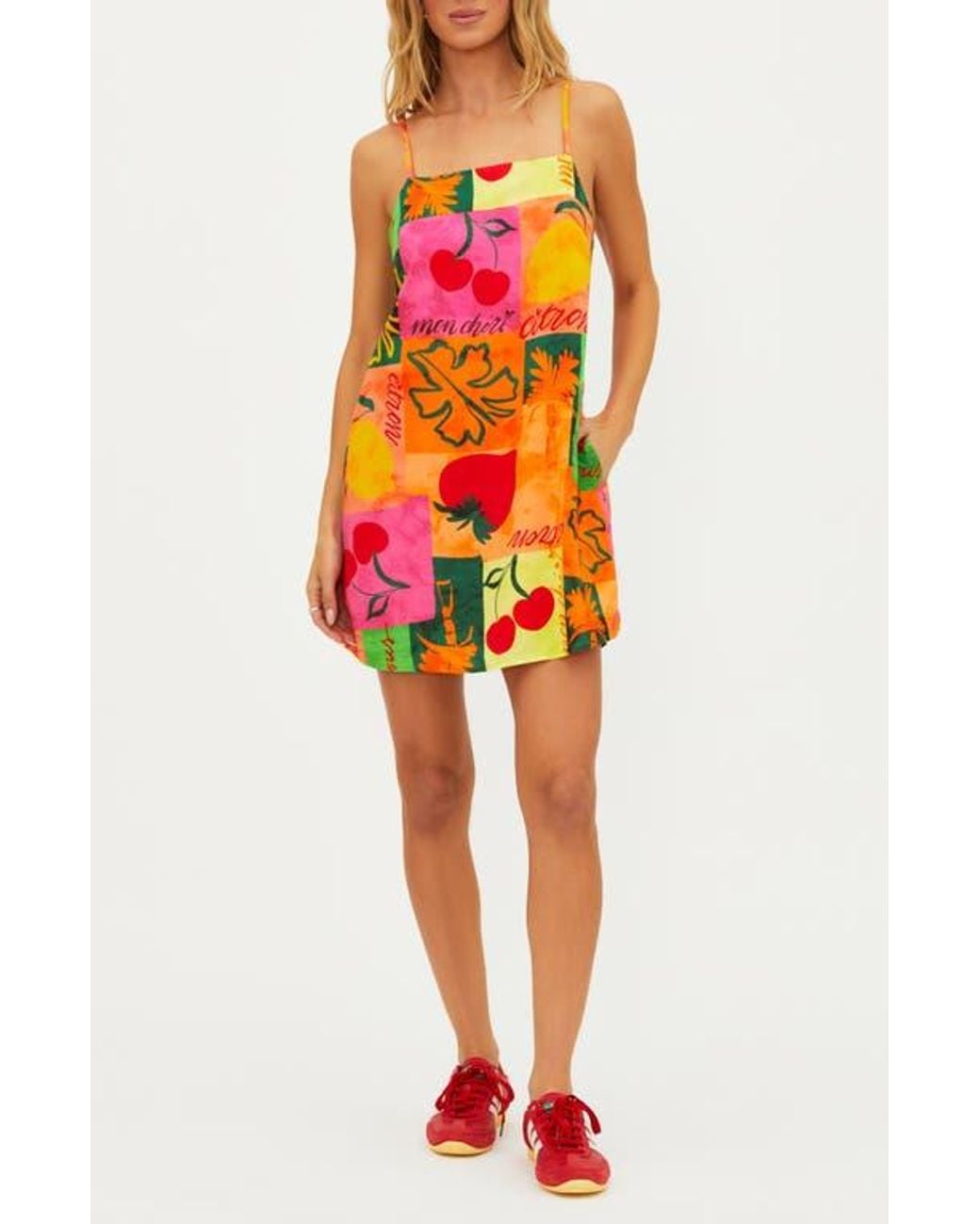 Beach Riot Tayla Cover-Up Minidress in Orange | Lyst