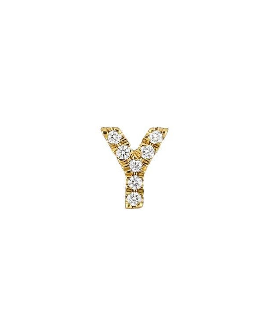 Bony Levy Blue Icon Diamond Initial Single Stud Earring (Nordstrom Exclusive)