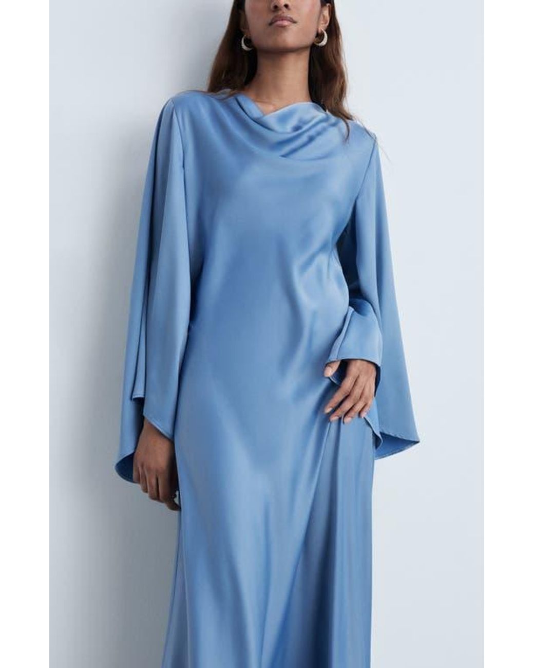 zara long blue dress Zara Button Maxi Dress main image 0