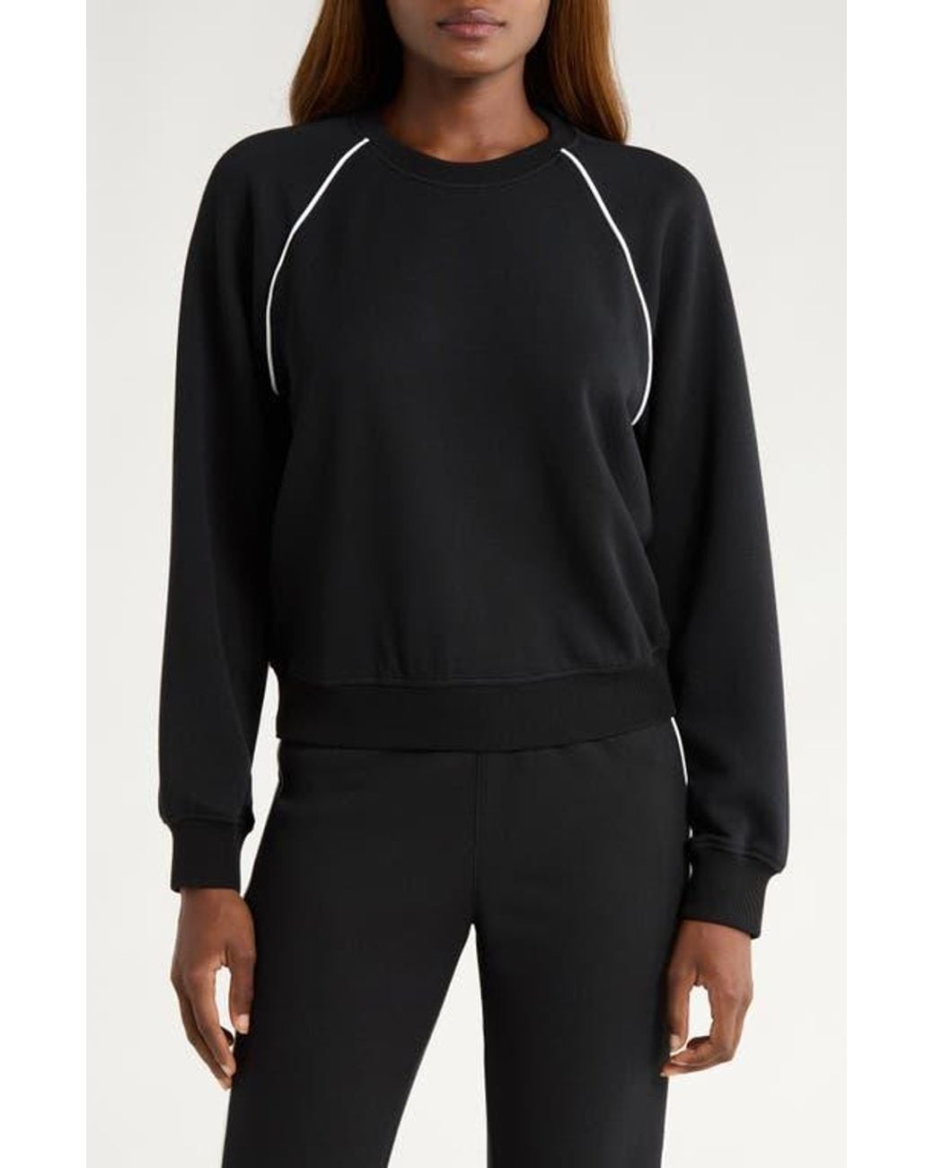 Spanx Black Airpique Sweatshirt