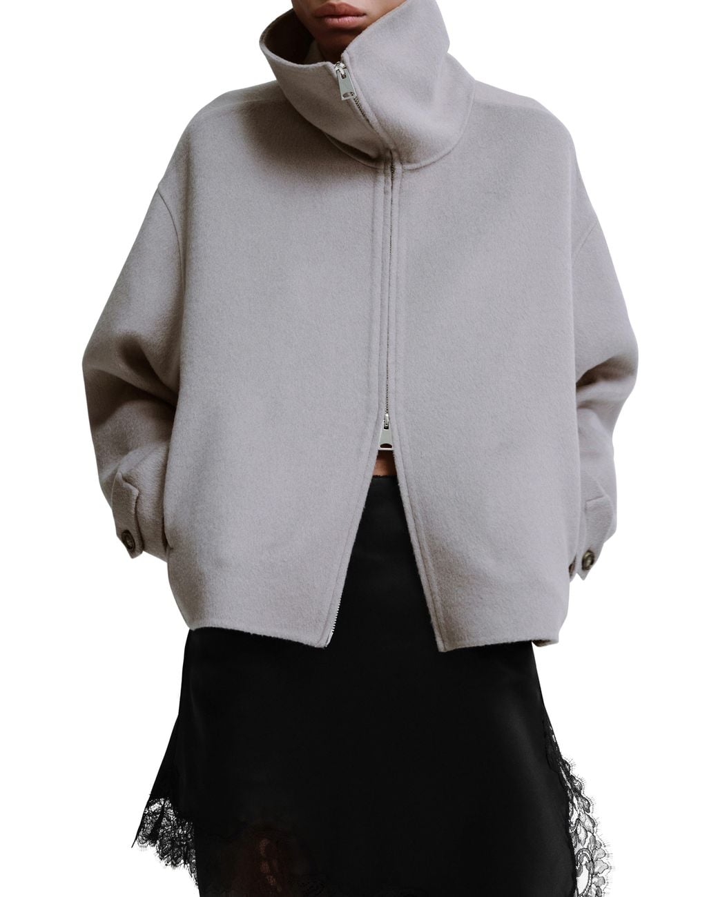 Mango Gray Wool Blend Jacket