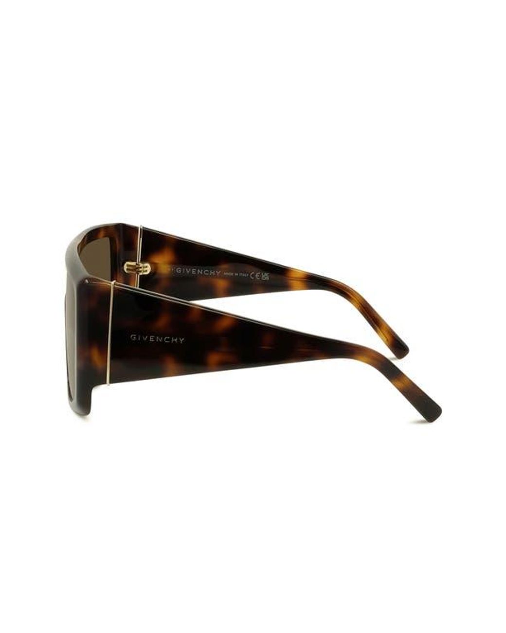 Givenchy Brown Rectangular Flat Top Sunglasses