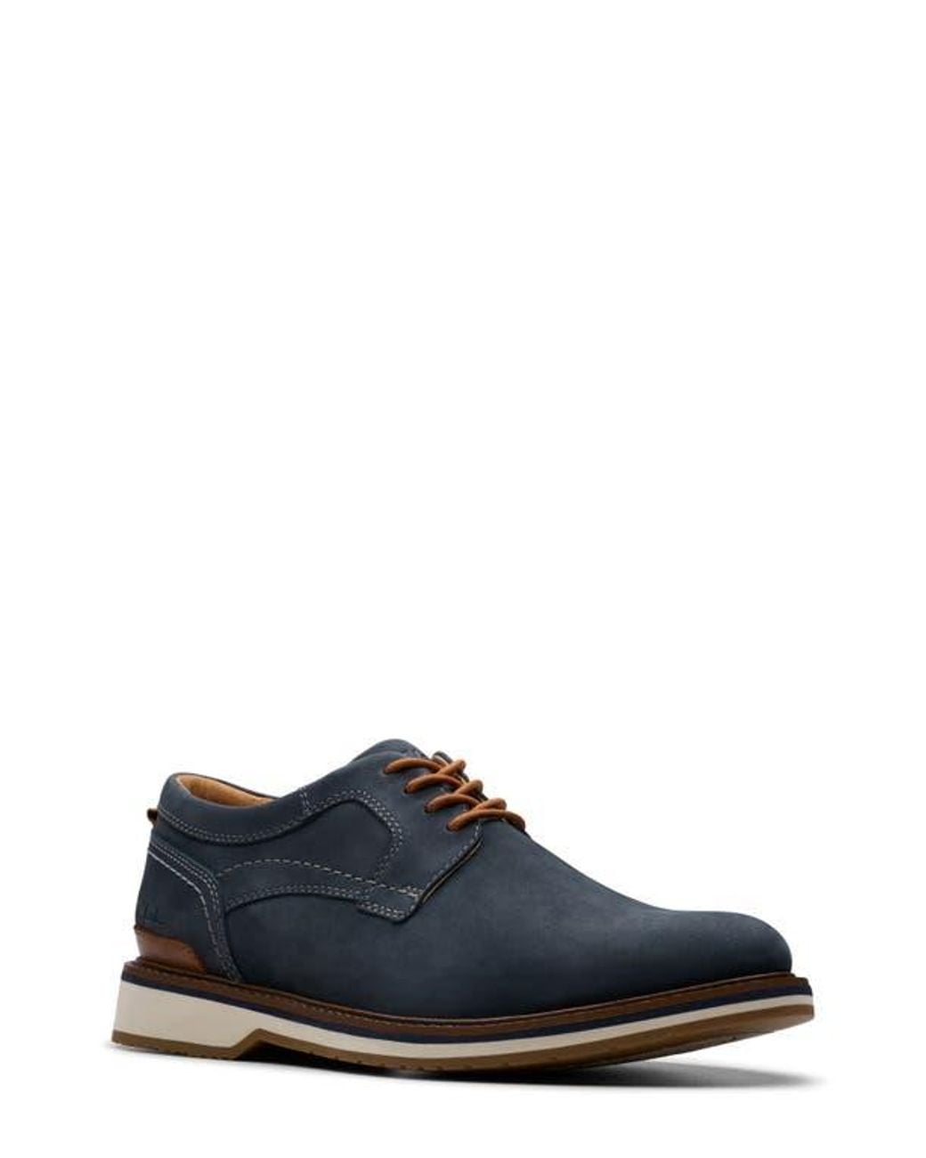 Clarks Blue Monahan Plain Toe Oxford for men