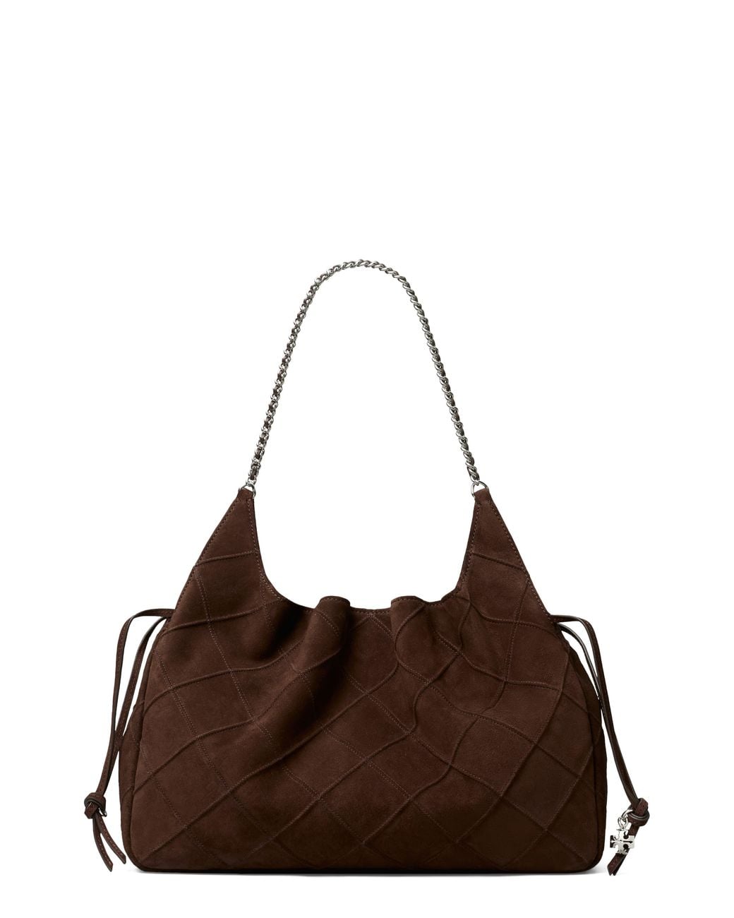 Tory Burch Brown Large Fleming Suede Tote