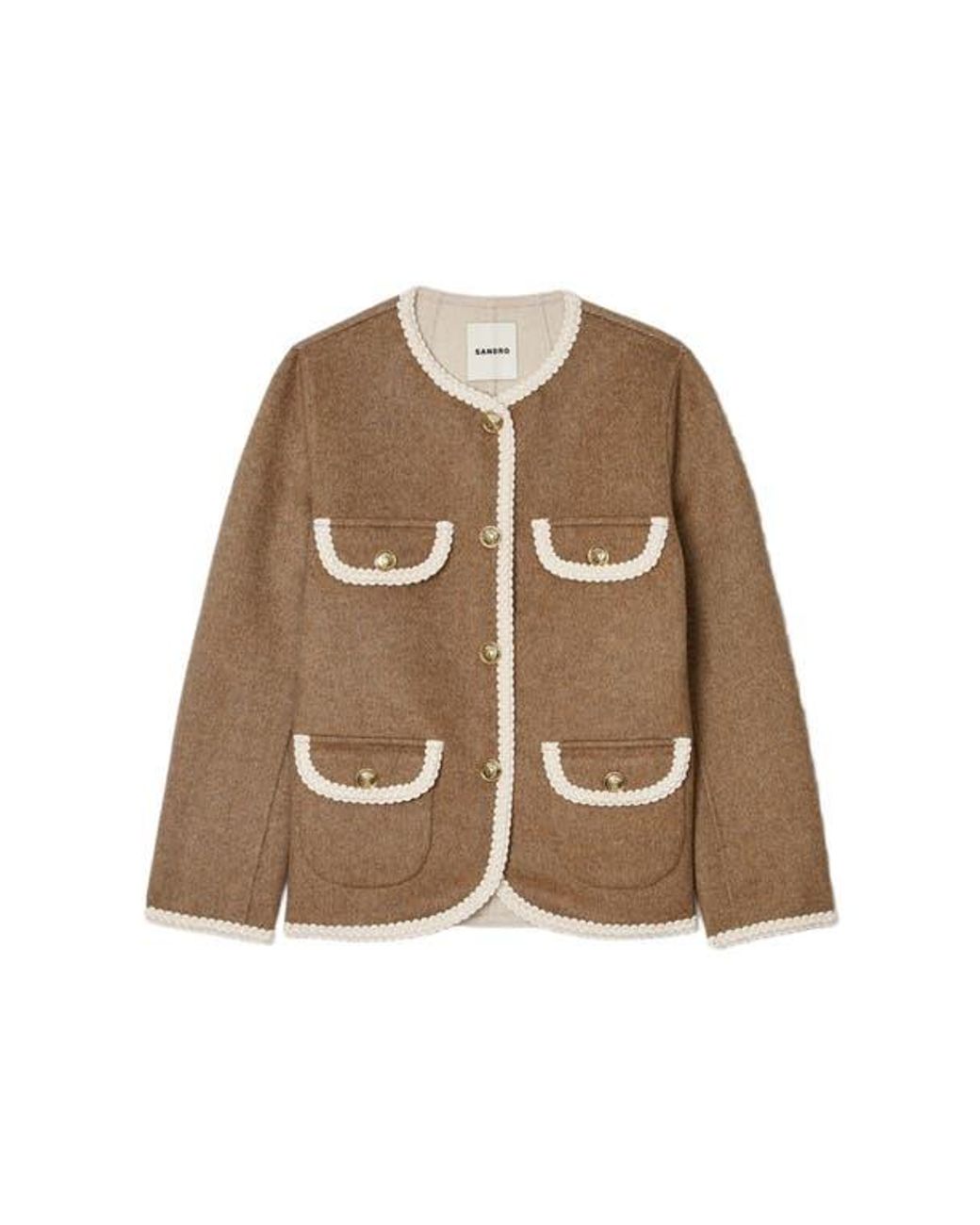 Sandro Natural Double-Faced Jacket