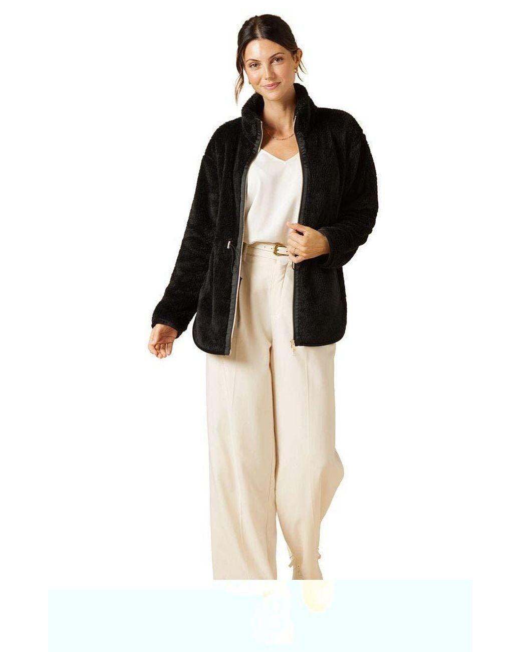 Softies Black Dreamplush Two Way Zip Jacket