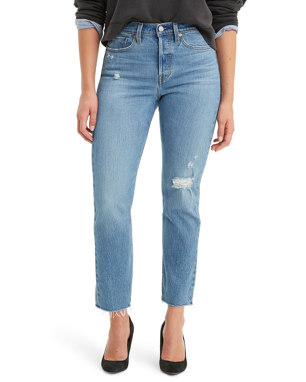 levi's wedgie high rise jeans turn to stone