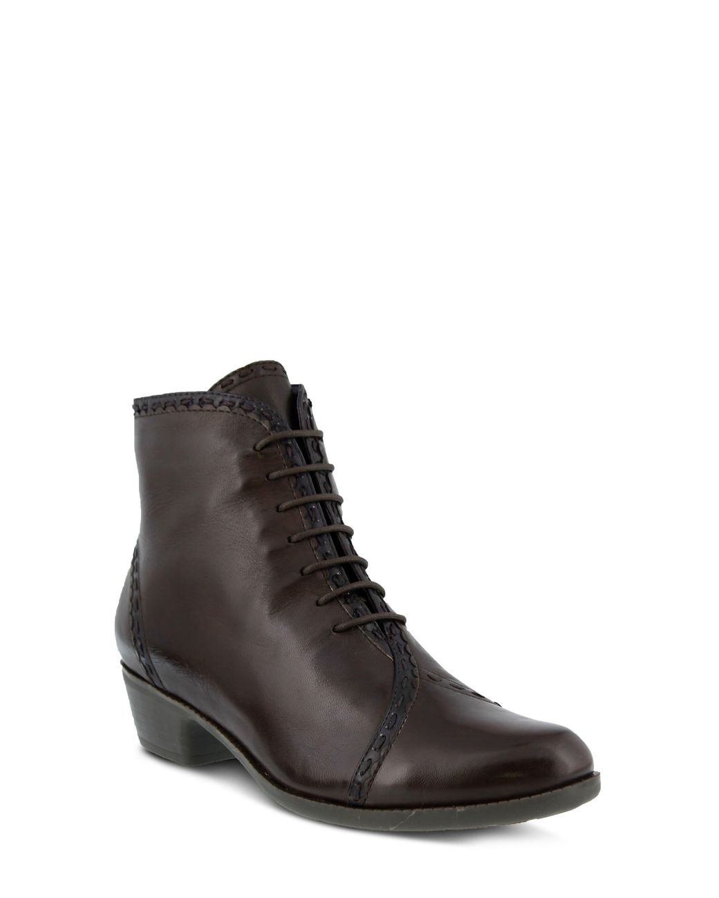 raymond weil leather lace up booties