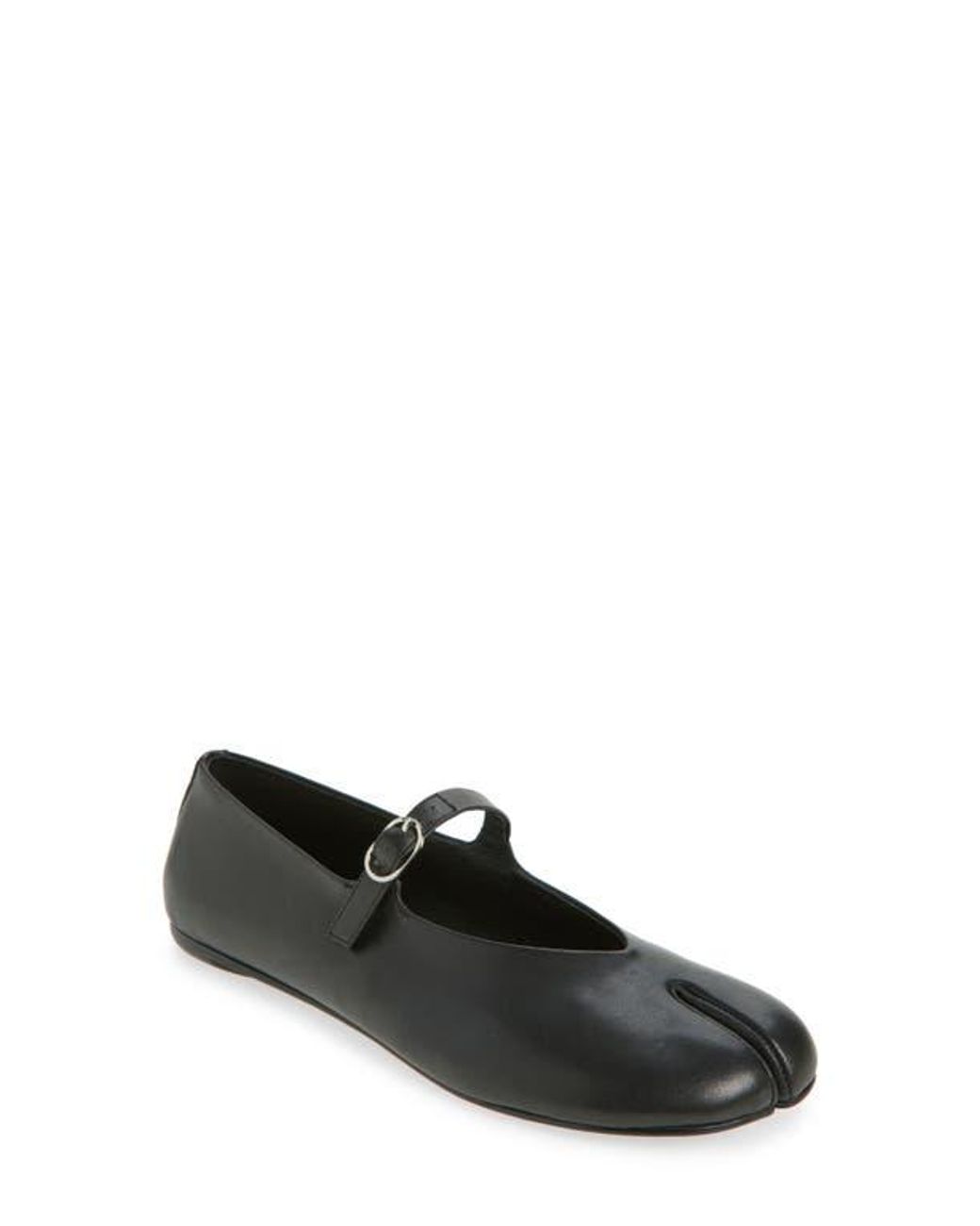 Jeffrey Campbell Black Preakness Split Toe Mary Jane Flat