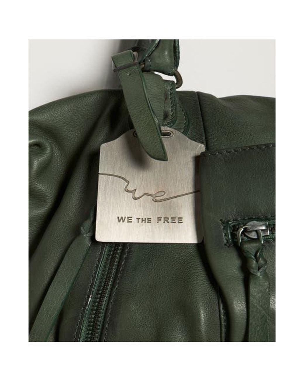 Free People Green We The Free Baby Emerson Leather Tote