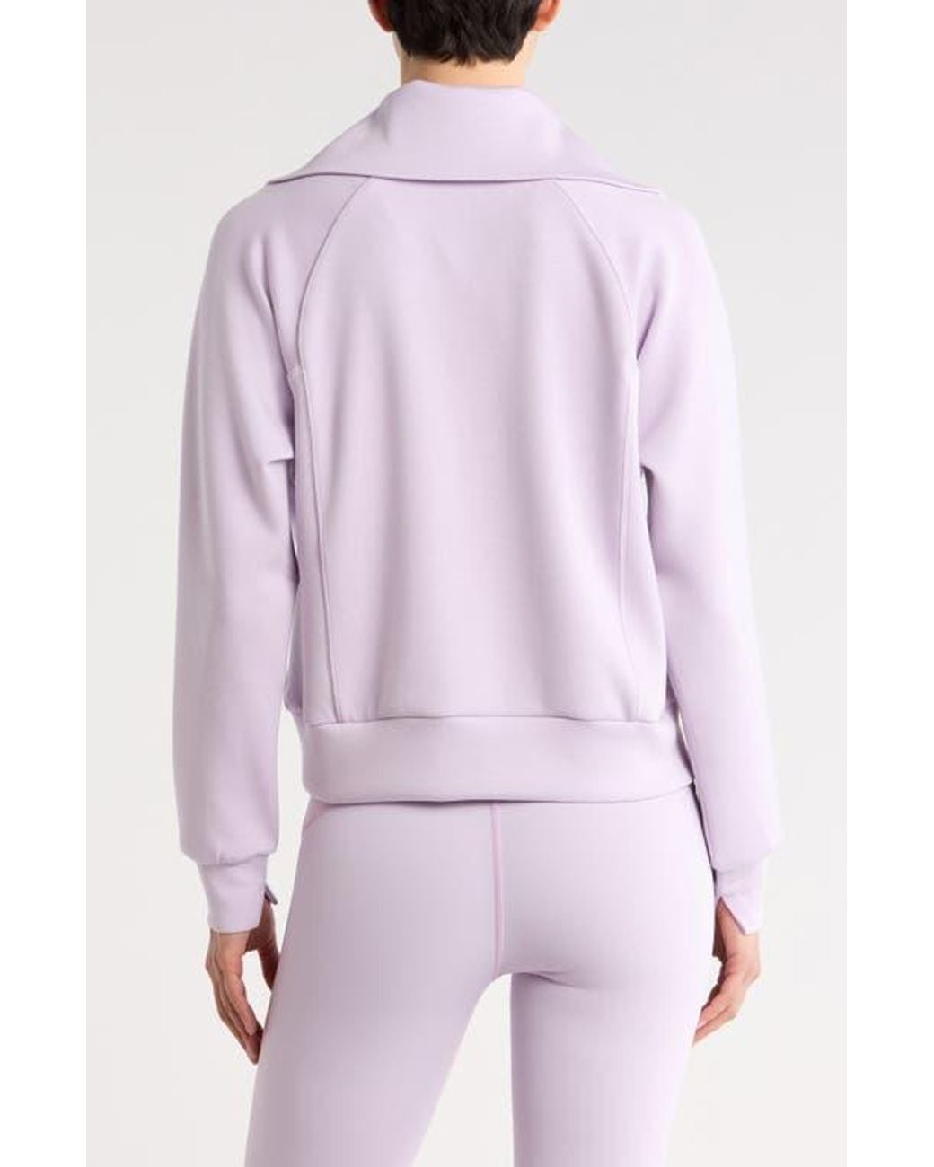 Spanx Purple Airessentials Half Zip Sweatshirt