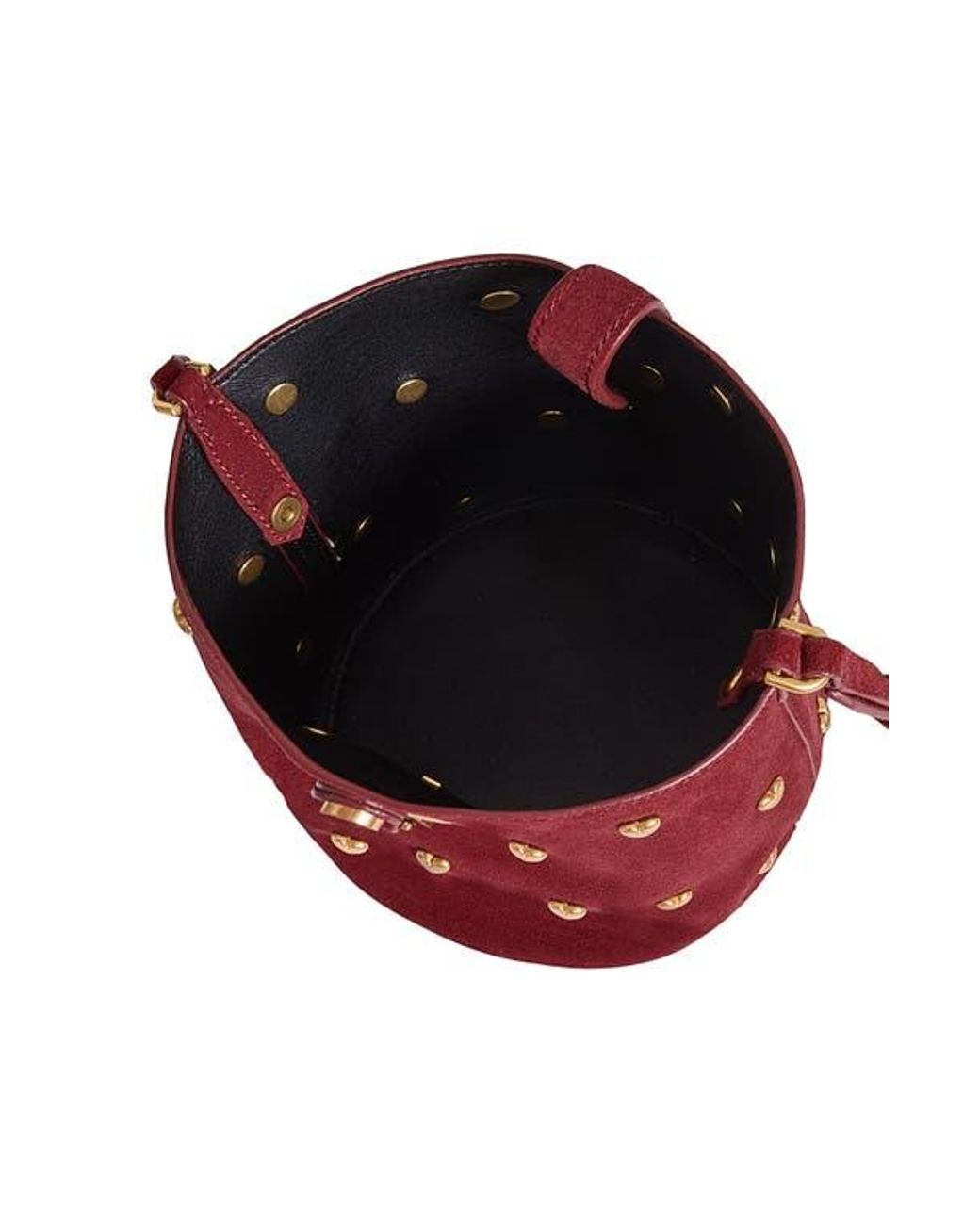 Rebecca Minkoff Small Heart Studded Leather Bucket Bag in  display picture 3