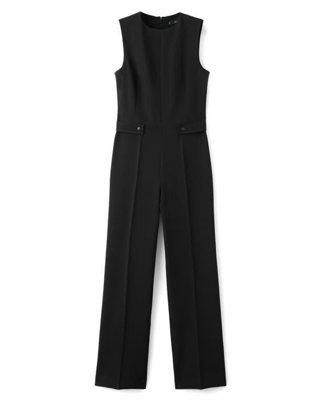 Mango Black Sleeveless Stretch Jumpsuit