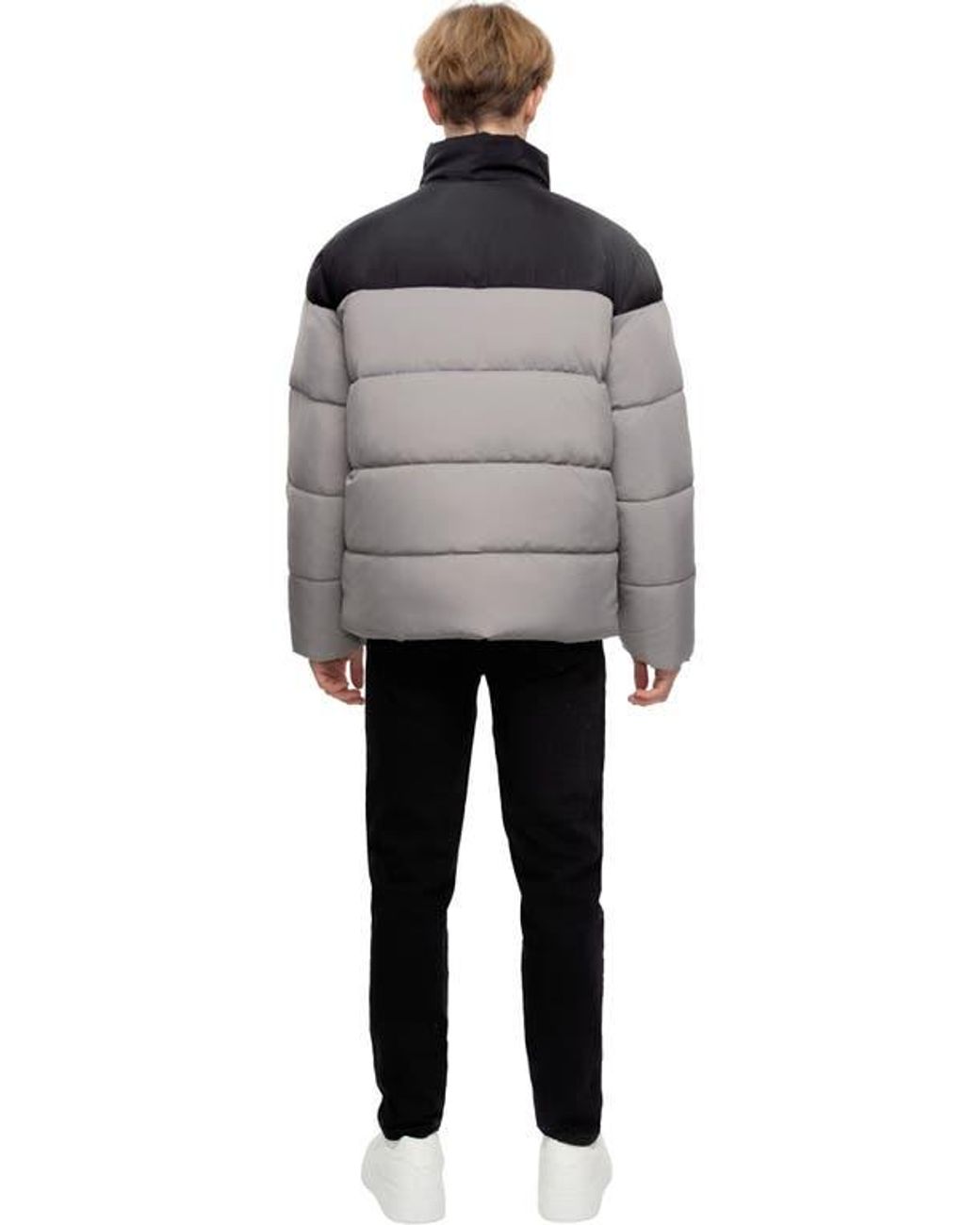 Rokka&Rolla Gray Lightweight Modern Puffer Jacket for men
