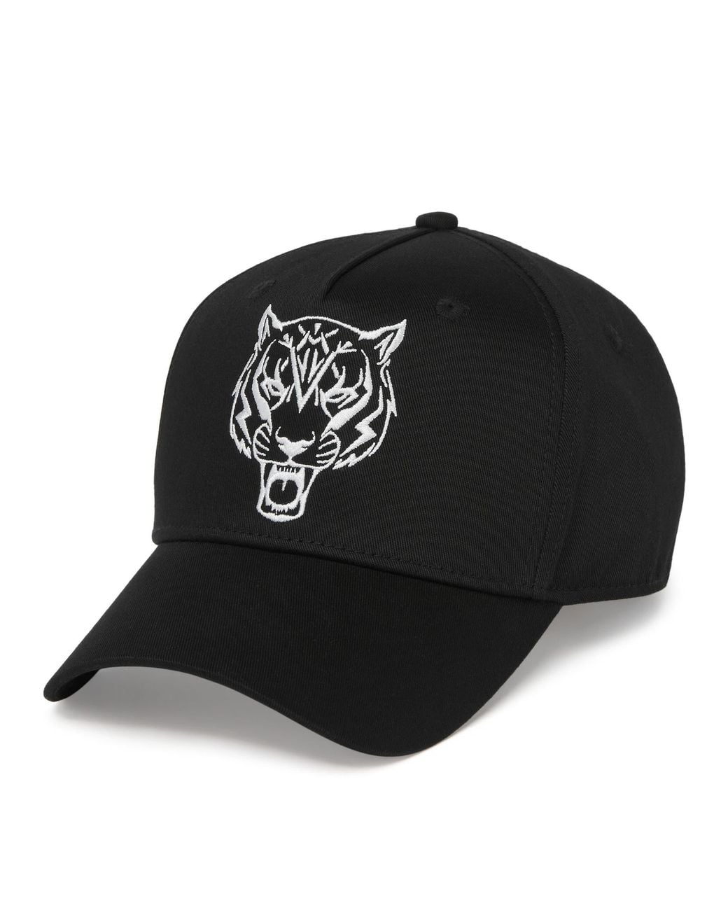 Philipp Plein Black Baseball Cap Tiger