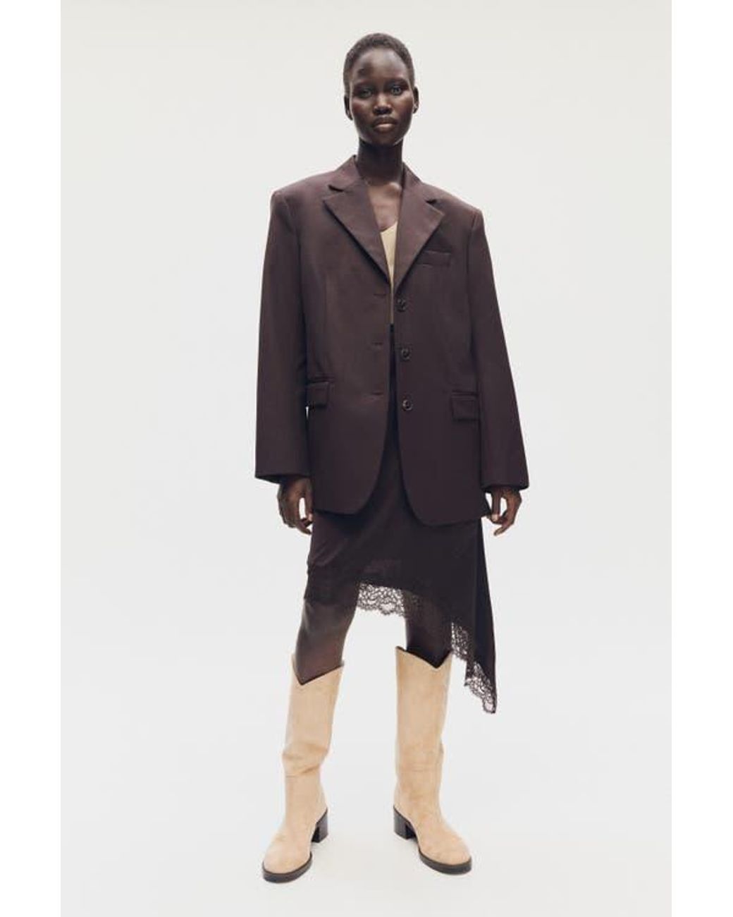 H&M Natural Knee-High Boots
